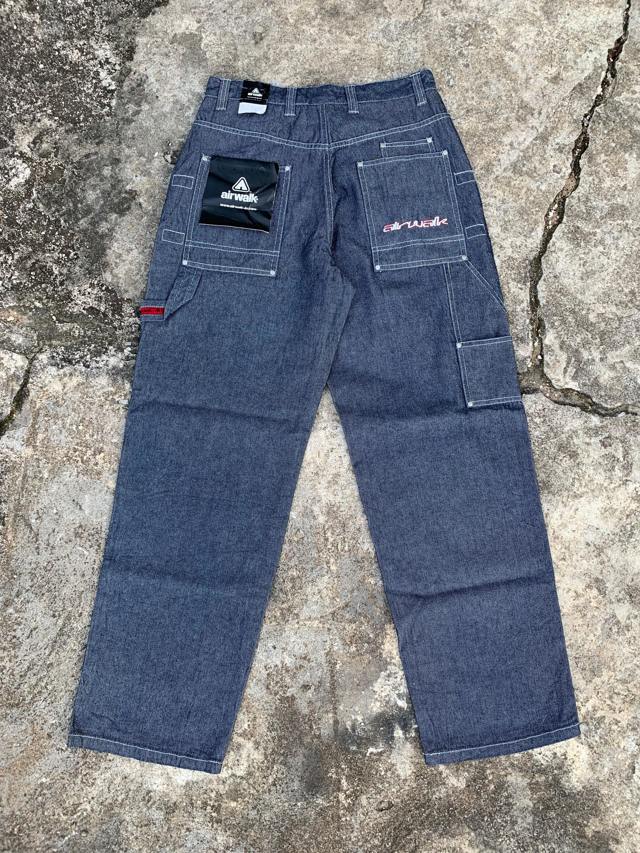 Airwalk × Japanese Brand × Vintage VTG 90s BNWT Airwalk Carpenter Baggy Denim Pants Size US 36 / EU 52 - 2 Thumbnail