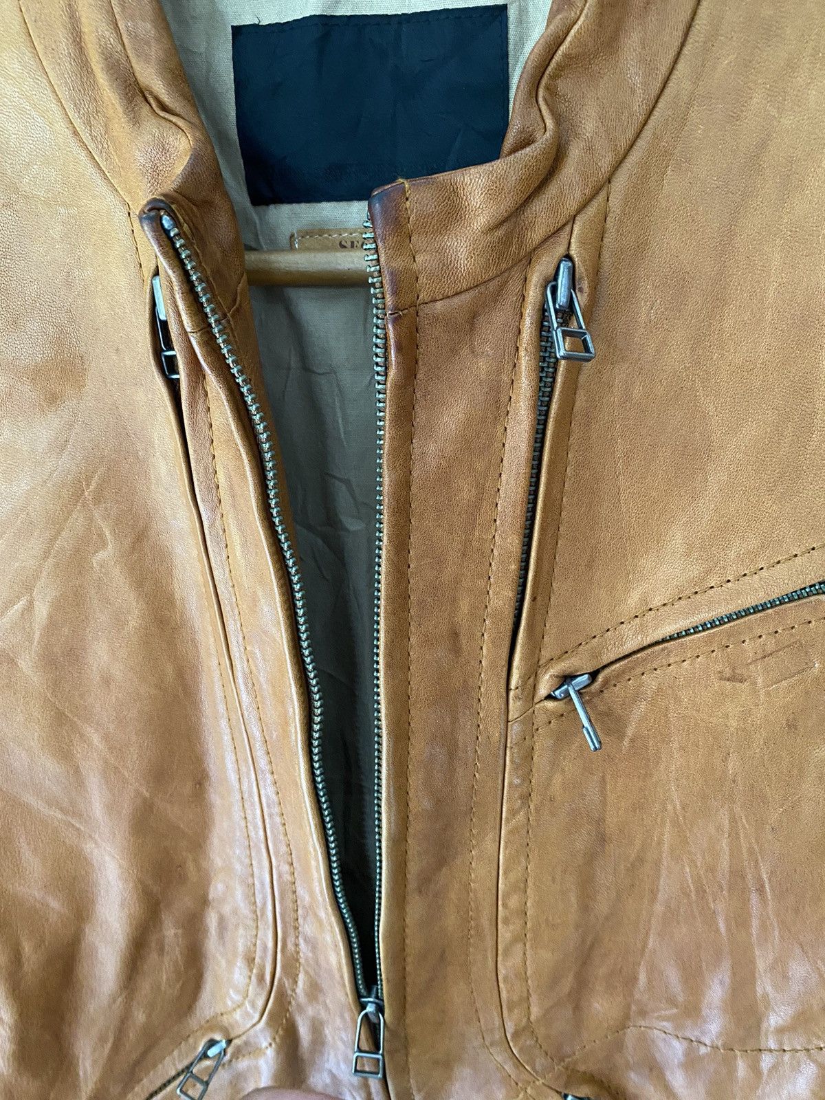 TALKING ABOUT THE ABSTRACTION 🔥🔥🔥TATA Multi Zipper lamb Leather Jacket Size US M / EU 48-50 / 2 - 11 Thumbnail