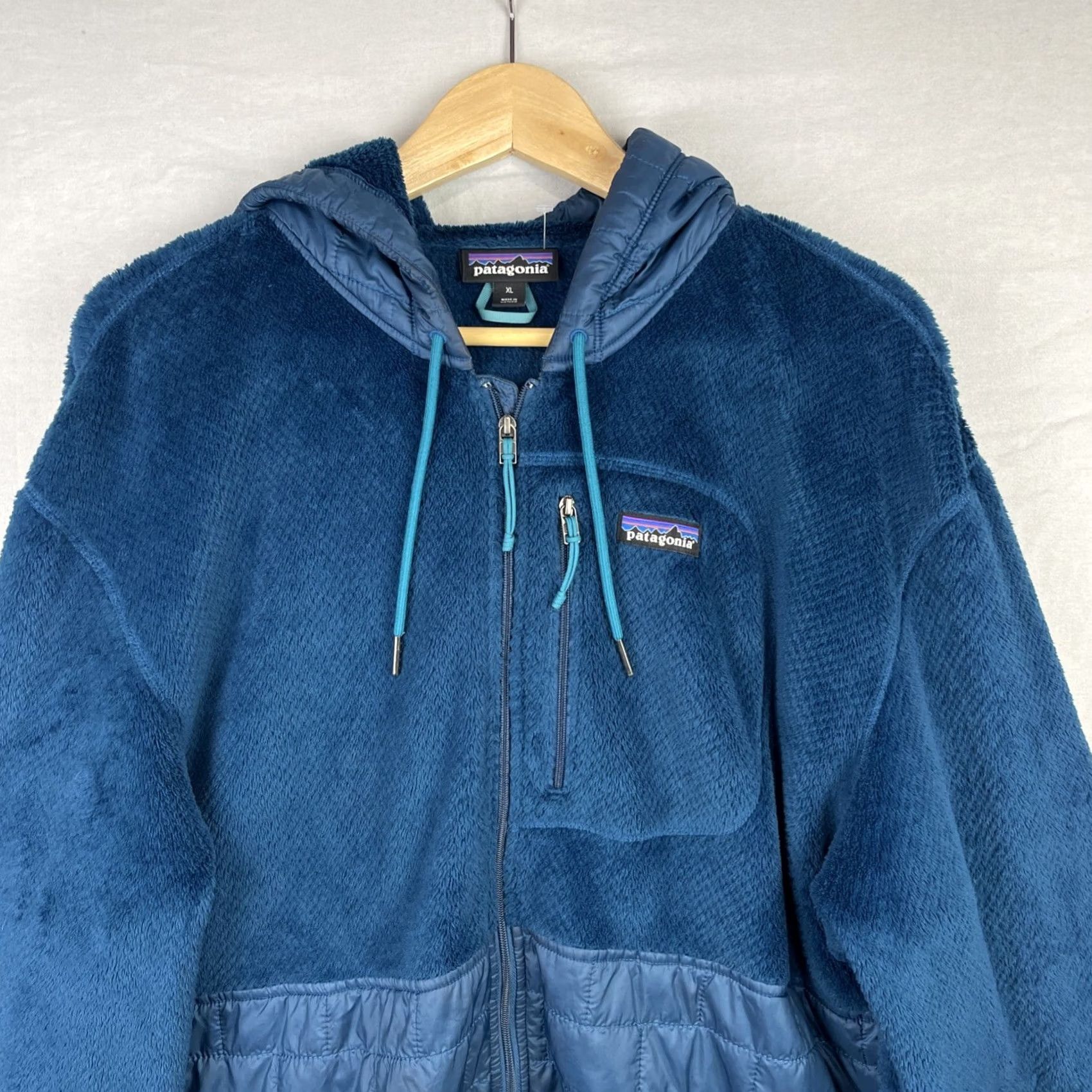 Patagonia Patagonia Jacket Mens XL Blue Re Tool Hybrid Fleece Hoody Zip Up Puffer 26430 Size US XL / EU 56 / 4 - 3 Thumbnail