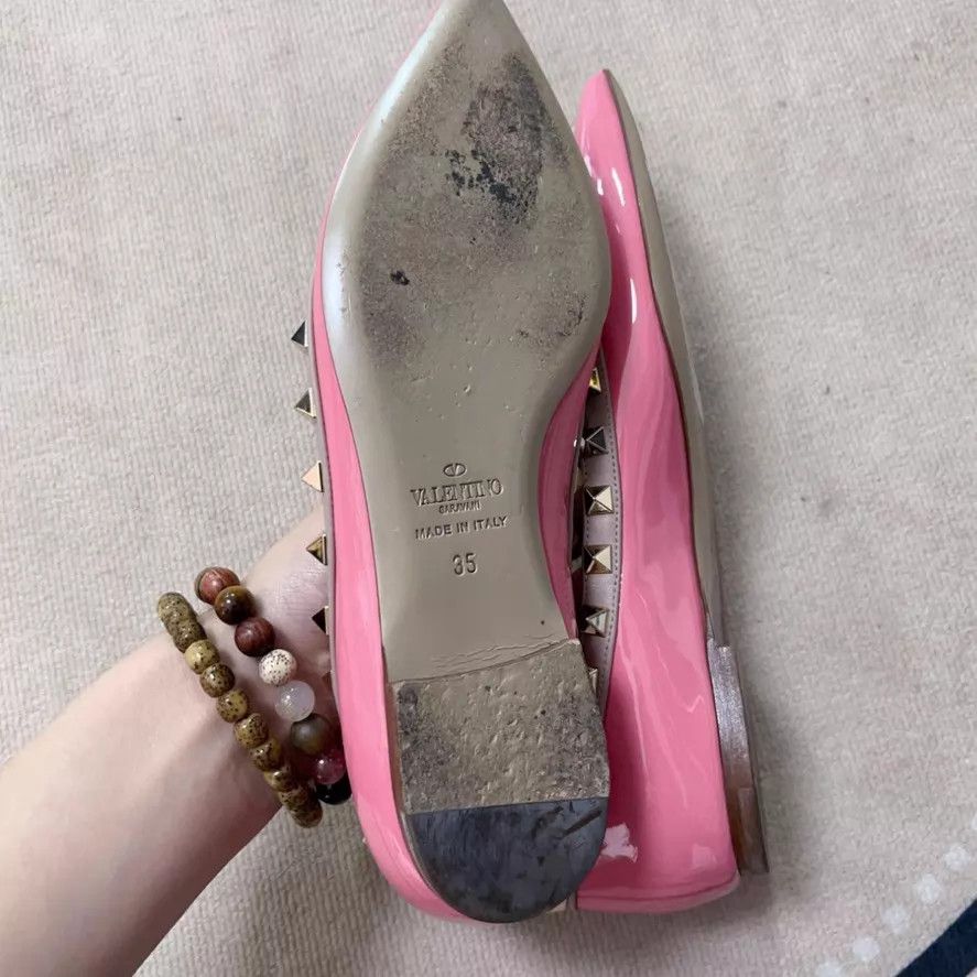 Valentino Valentino 95 New Calf Leather Rivet Low Heel 35EU Size US 4.5 / IT 34.5 - 3 Thumbnail
