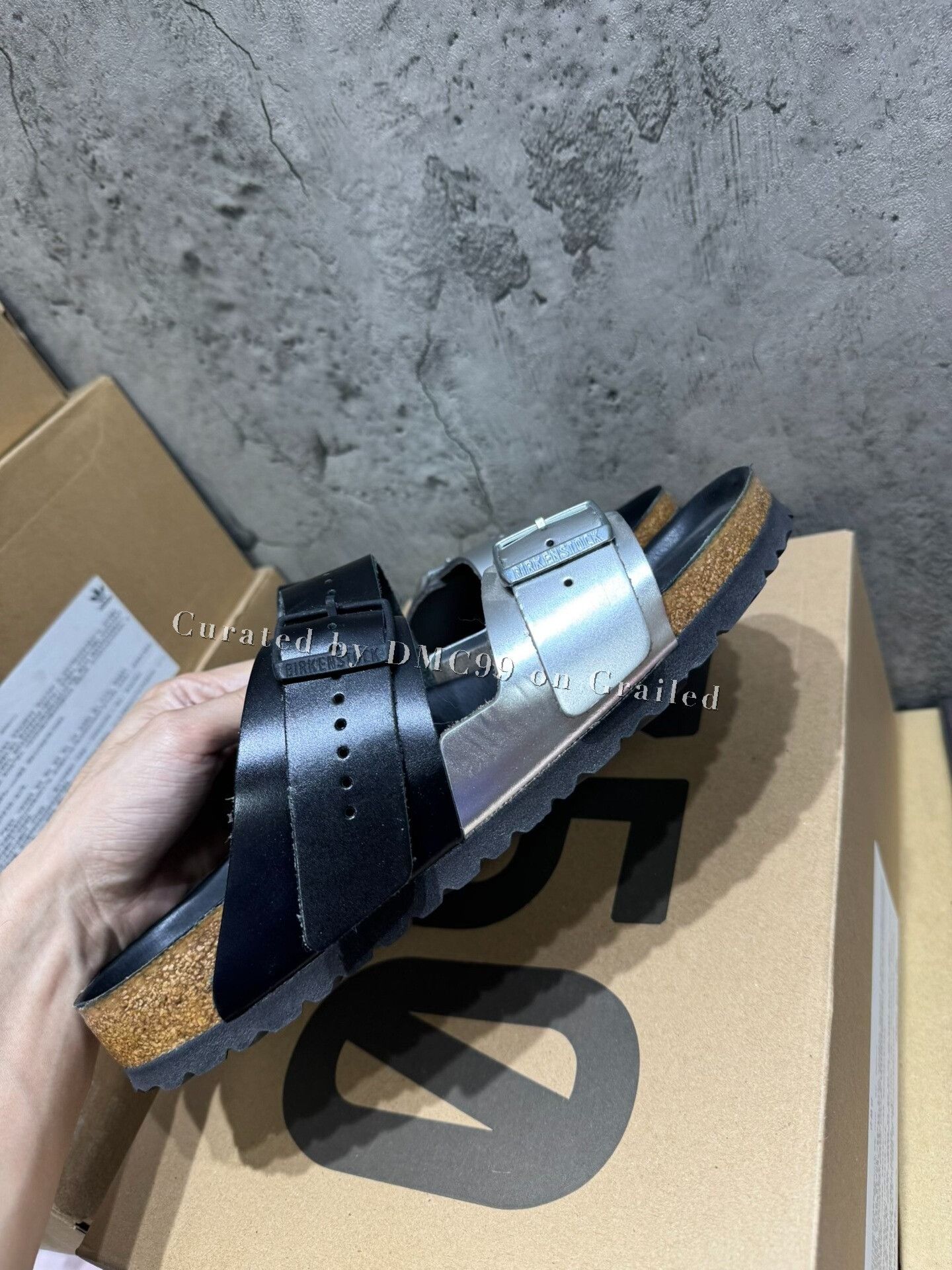 Rick Owens SZ43 Black fur Arizona Birkenstock slippers sandals