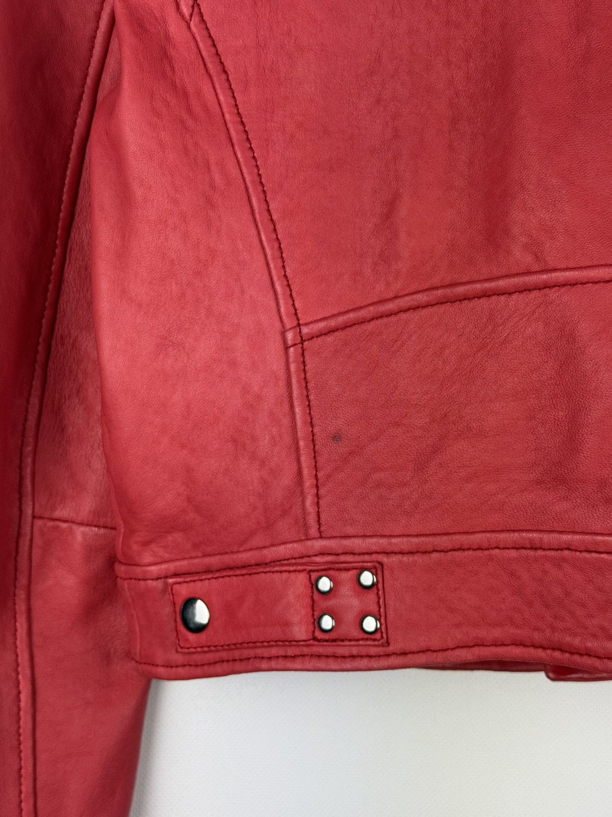 Maje Maje Ladies Full Zip Real Leather Belted Biker Jacket Size S / US 4 / IT 40 - 19 Thumbnail