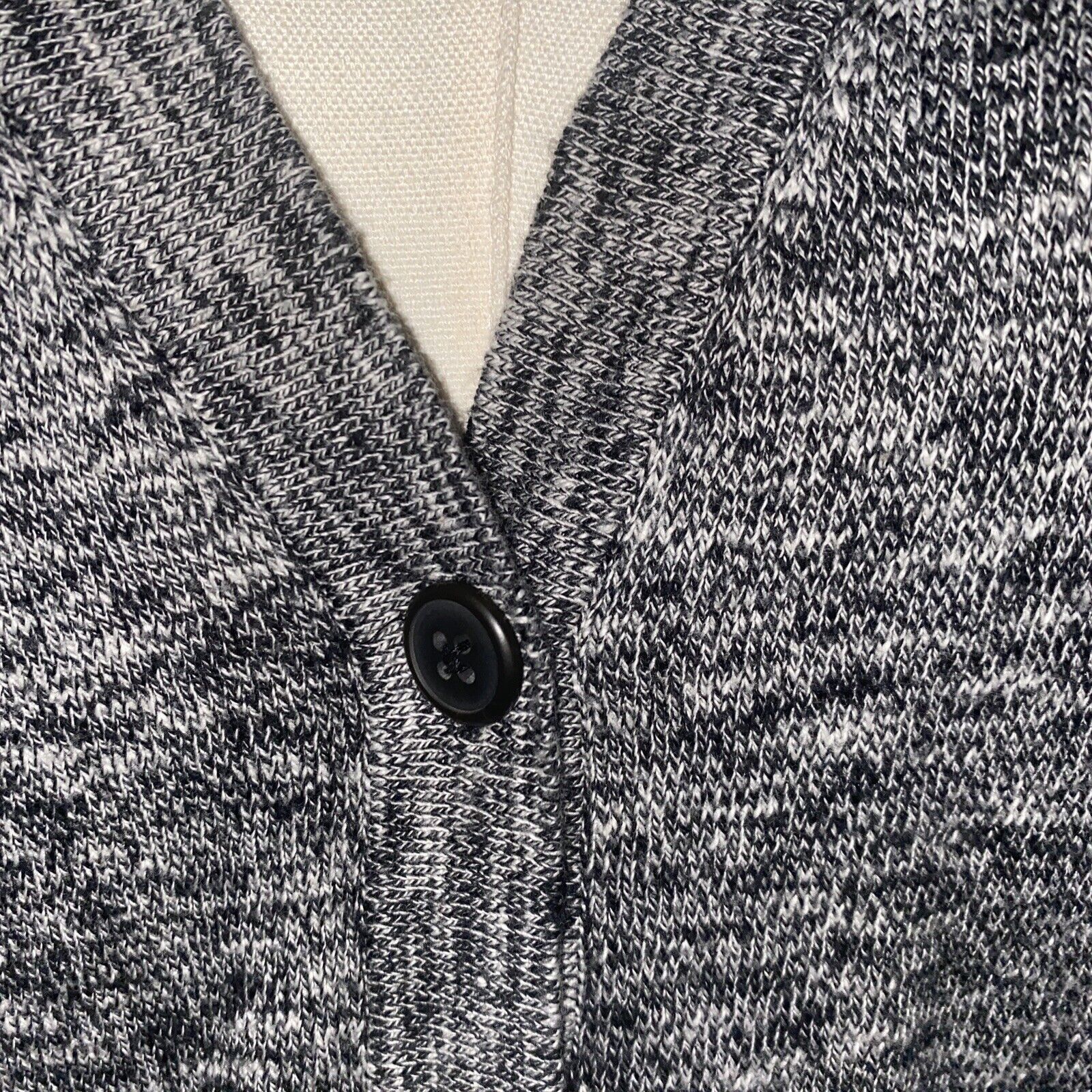 Madewell MADEWELL WOMEN'S SIZE XS BLACK WHITE BUTTON V NECK CARDIGAN Size XS / US 0-2 / IT 36-38 - 2 Thumbnail