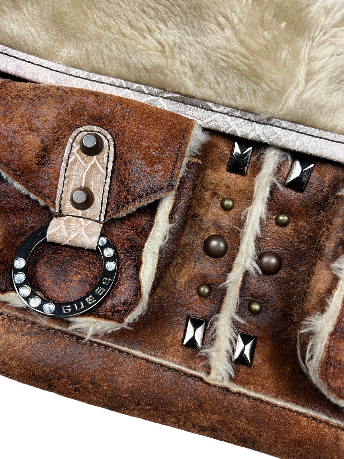 Guess Y2K Guess Vegan Leather Faux Fur Shoulder Bag Size ONE SIZE - 5 Thumbnail