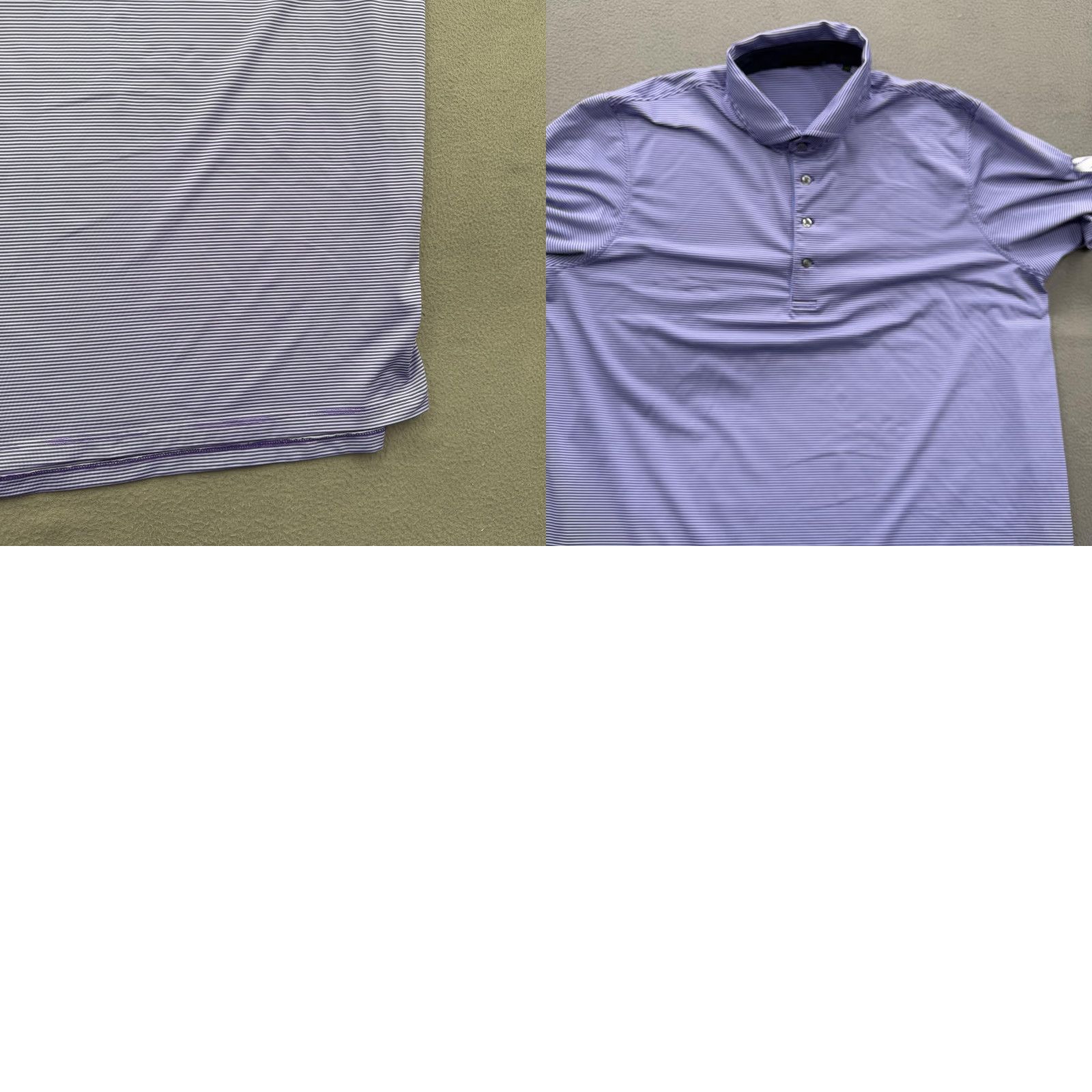 Vintage Greyson Polo Mens XL Purple Striped Collared Preppy Golf Golfing Performance Size US XL / EU 56 / 4 - 8 Thumbnail