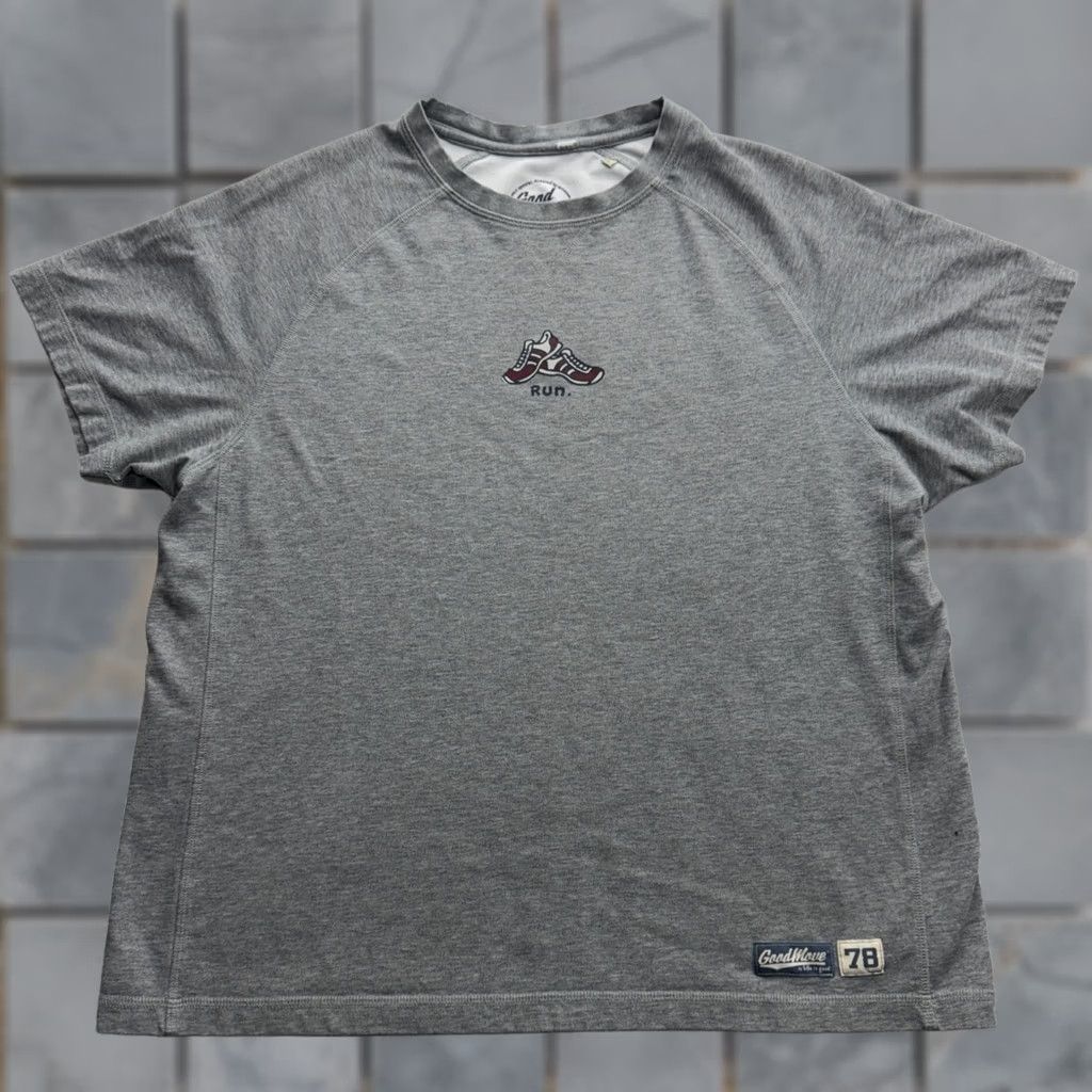 Life is Good VINTAGE Life is Good GoodMove Mens Large Grey Run Graphic Performance Raglan T-Shirt Size US L / EU 52-54 / 3 - 1 Thumbnail