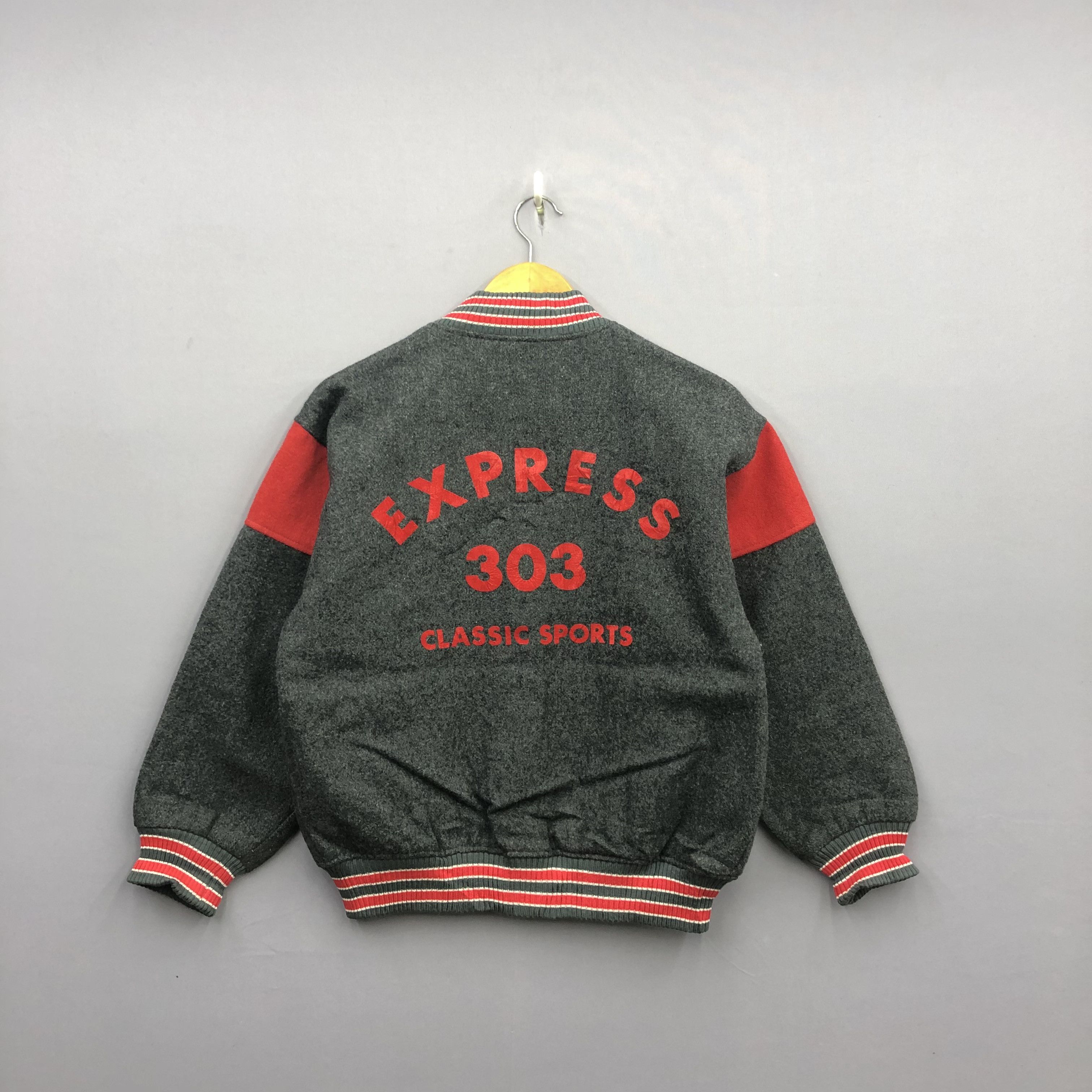 Japanese Brand Vintage 90s Express 303 Wool Varsity Baseball Jacket Size S / US 4 / IT 40 - 1 Thumbnail