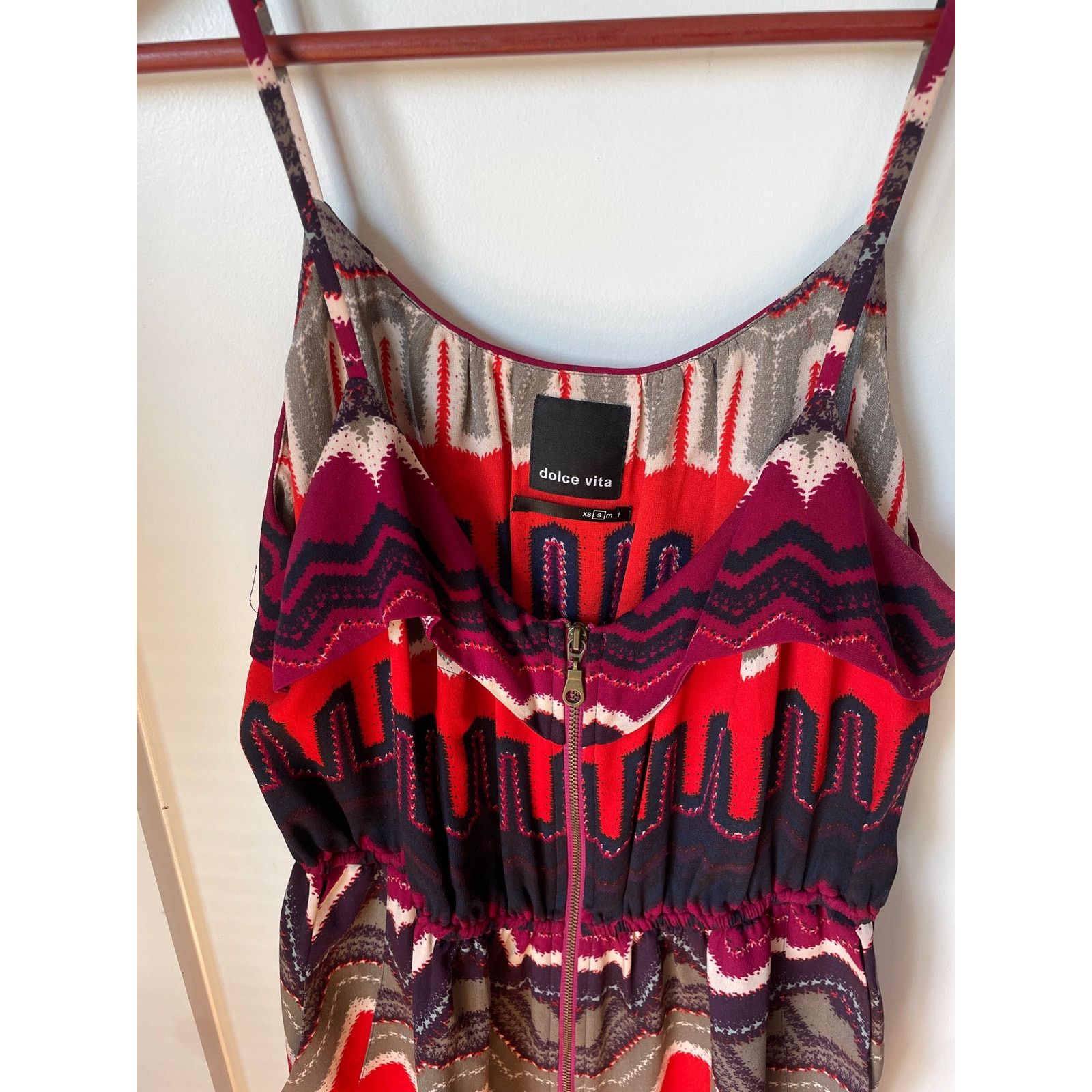 Dolce Vita Dolce Vita 100% Silk Exposed Zipper Front Mini Dress, S Size S / US 4 / IT 40 - 2 Thumbnail