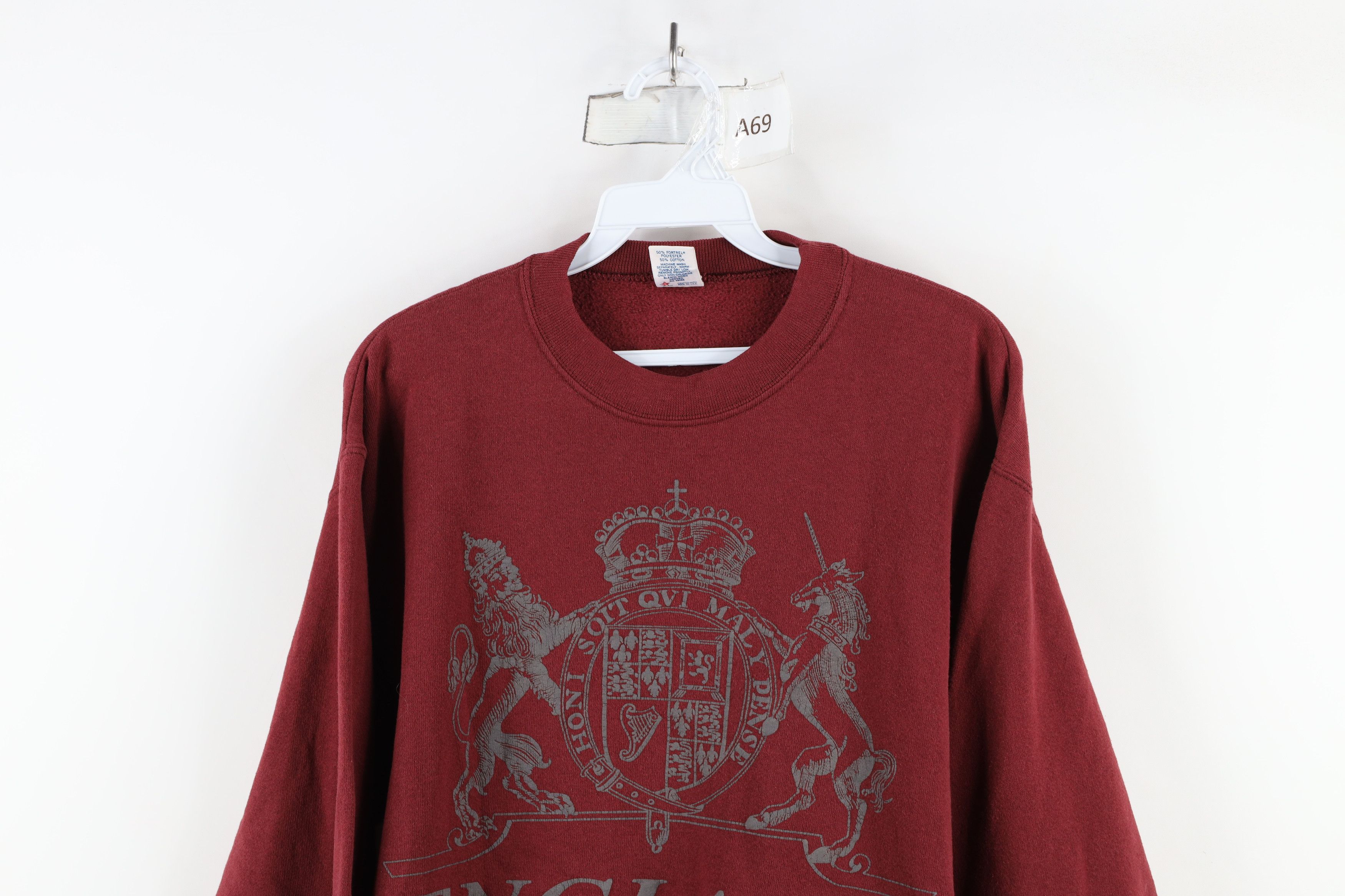 Vintage Vintage 80s 90s Streetwear England Crest Sweatshirt USA Size US M / EU 48-50 / 2 - 2 Thumbnail