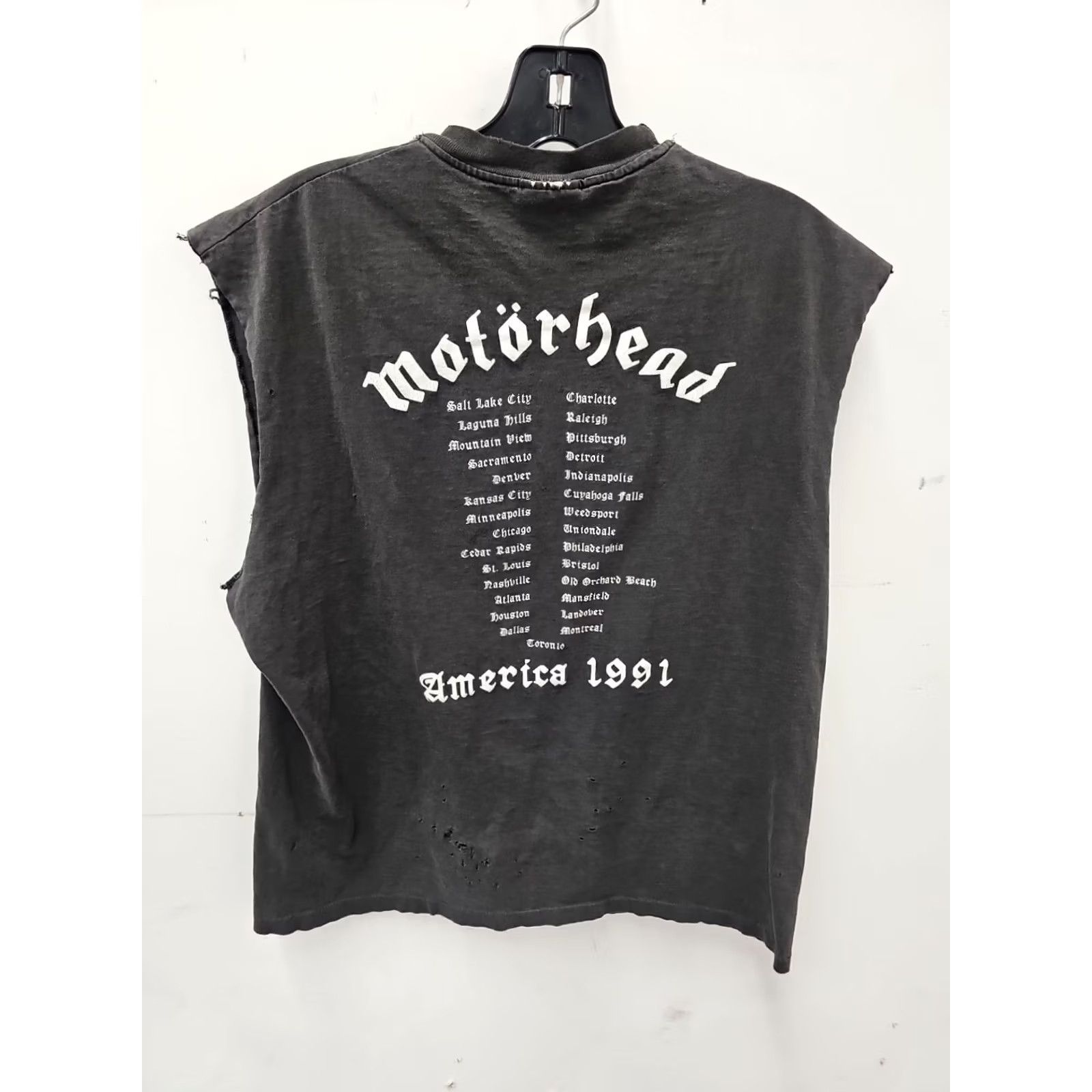 Hanes VINTAGE 1991 Motorhead Amwrica Tour Black T-shirt Mens L Size Large Hanes Shirt Rock Band 90s Size US L / EU 52-54 / 3 - 6 Thumbnail