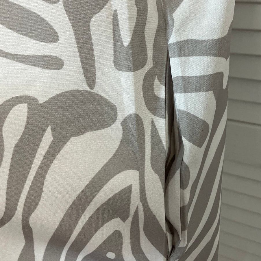 Other Gray Zebra Print Short Sleeve Midi Women Shift Dress 2XL Size XXL / US 16-18 / IT 52-54 - 6 Thumbnail