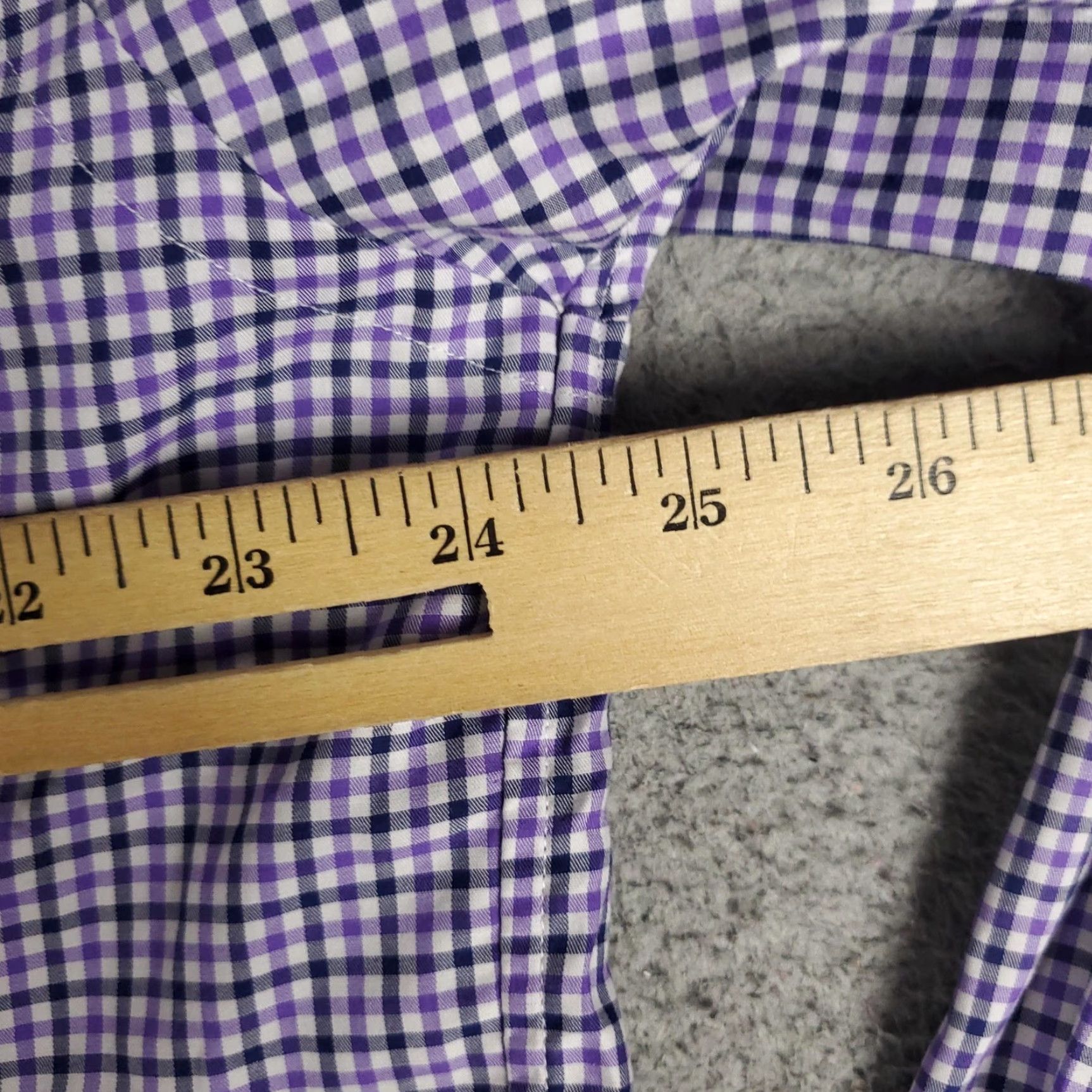 Eton Eton Dress Shirt Mens 2XL Purple Check Long Sleeve Button Up Size 48R - 5 Thumbnail