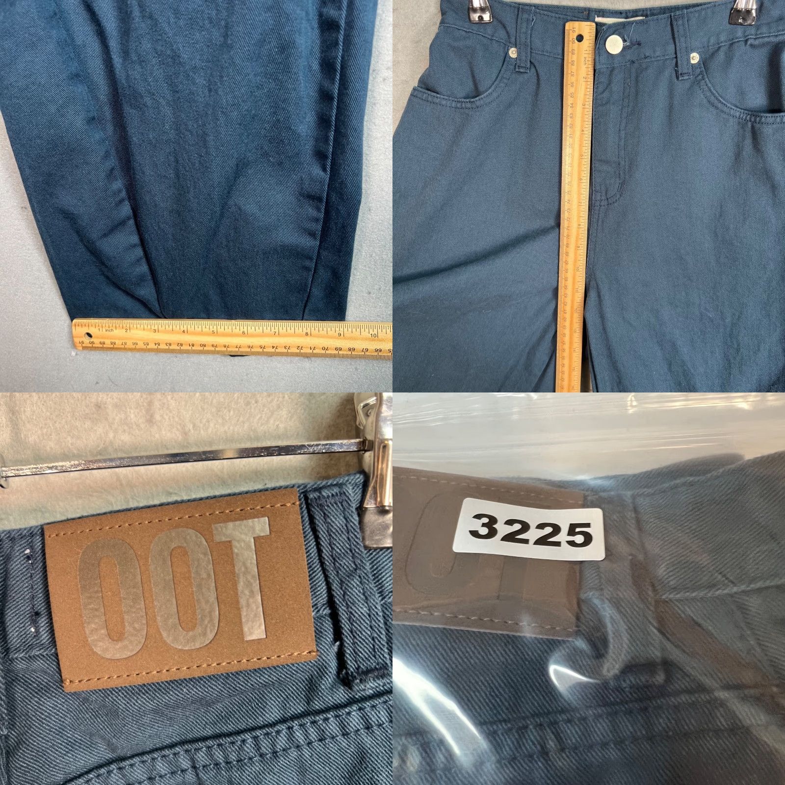 Vintage Out Of Trend Blue High-Waisted Wide-Leg Cotton Pants Womens Size S Size 28" / US 6 / IT 42 - 8 Thumbnail