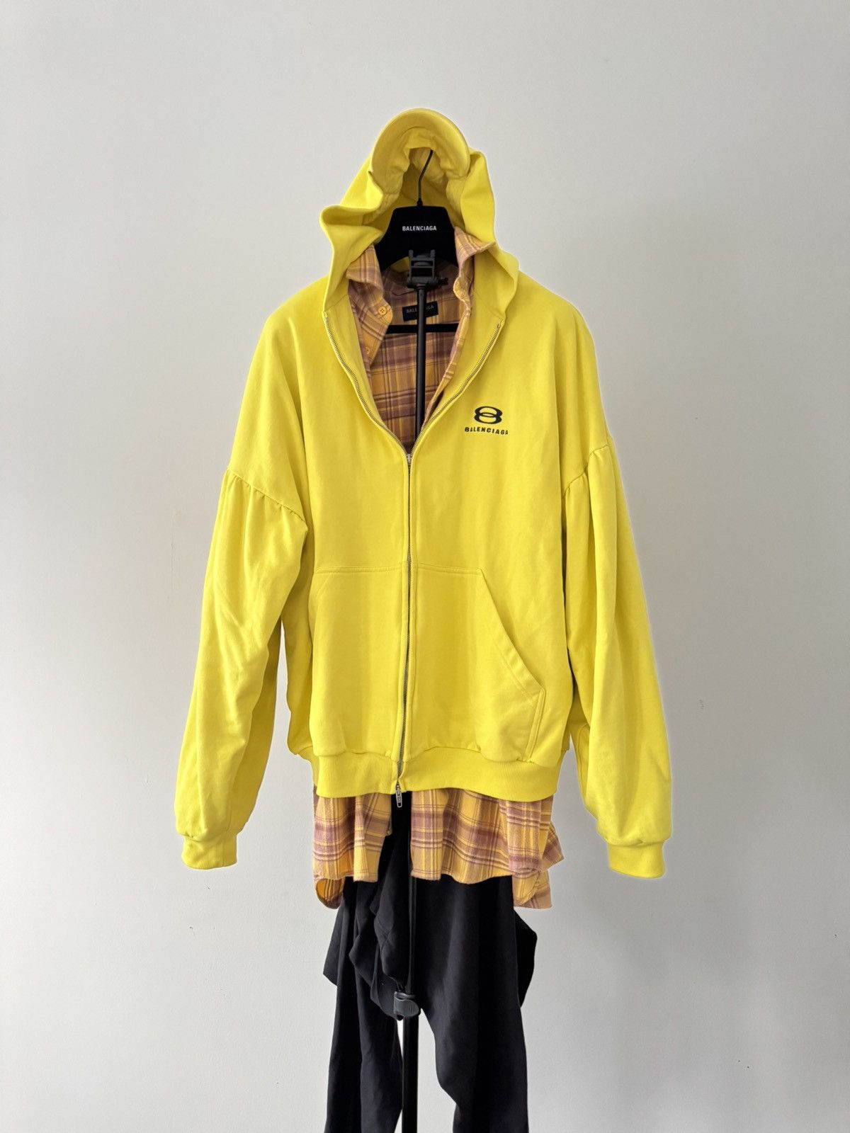 【BALENCIAGA】UNITY SPORTS ICON フーディ Unity Sports Icon layered oversized hoodie in black