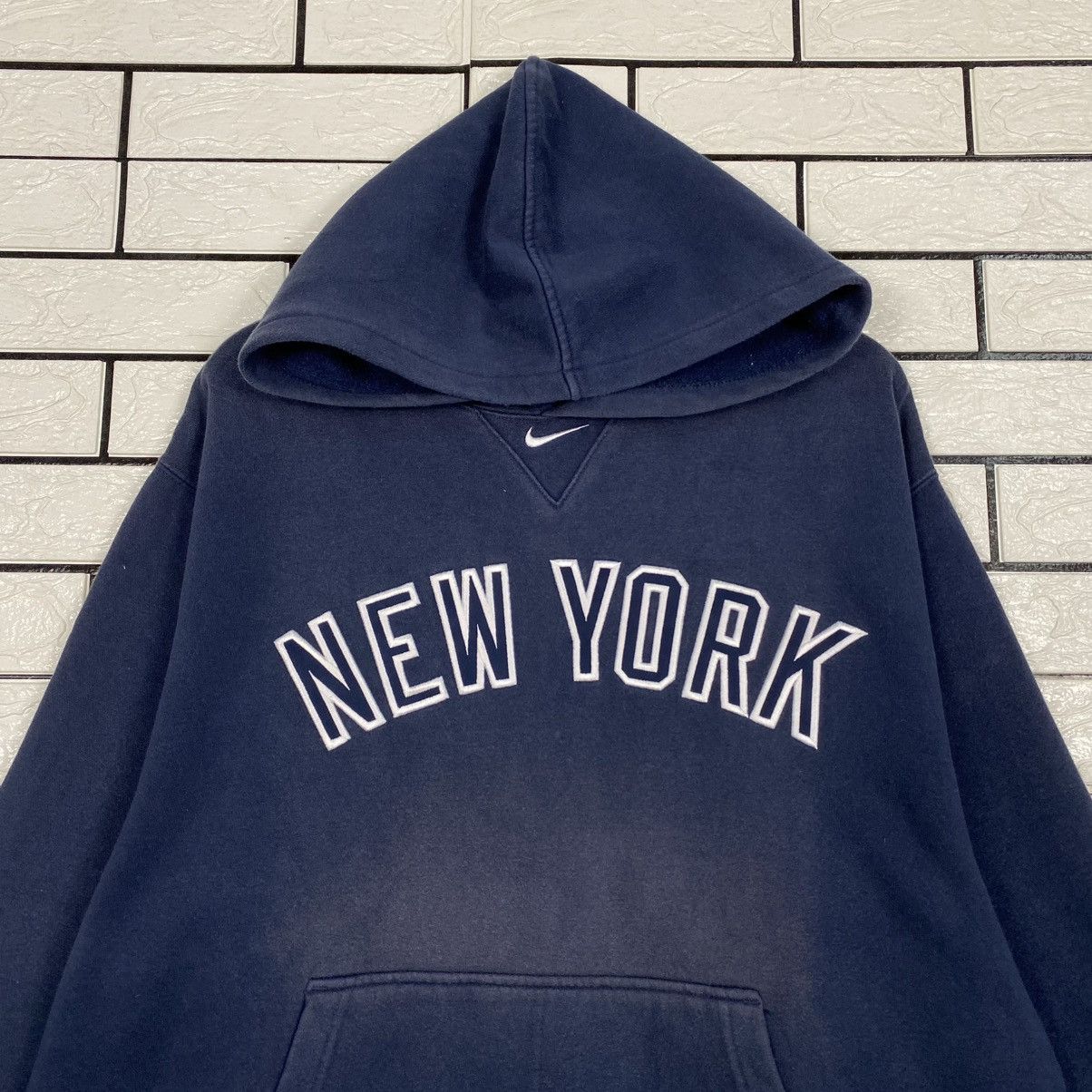 Nike 🔥SUN FADED DISTRESSED HOODIE NIKE MLB NEW YORK Size US M / EU 48-50 / 2 - 3 Thumbnail