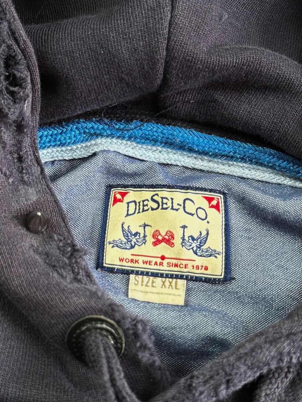 Diesel × Japanese Brand : Vintage Punk Fit Archival Avant Garde Diesel Spikes Hoodie Size US M / EU 48-50 / 2 - 7 Thumbnail