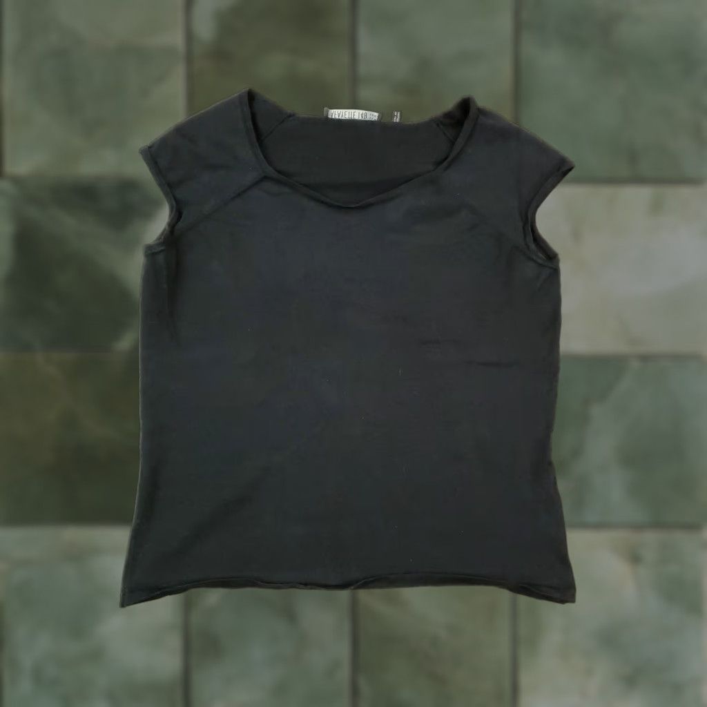 Vintage Lafayette 148 Black Round Neck Sleeveless Top Womens Large Nylon Silk Blend Casual Shirt Size L / US 10 / IT 46 - 1 Thumbnail