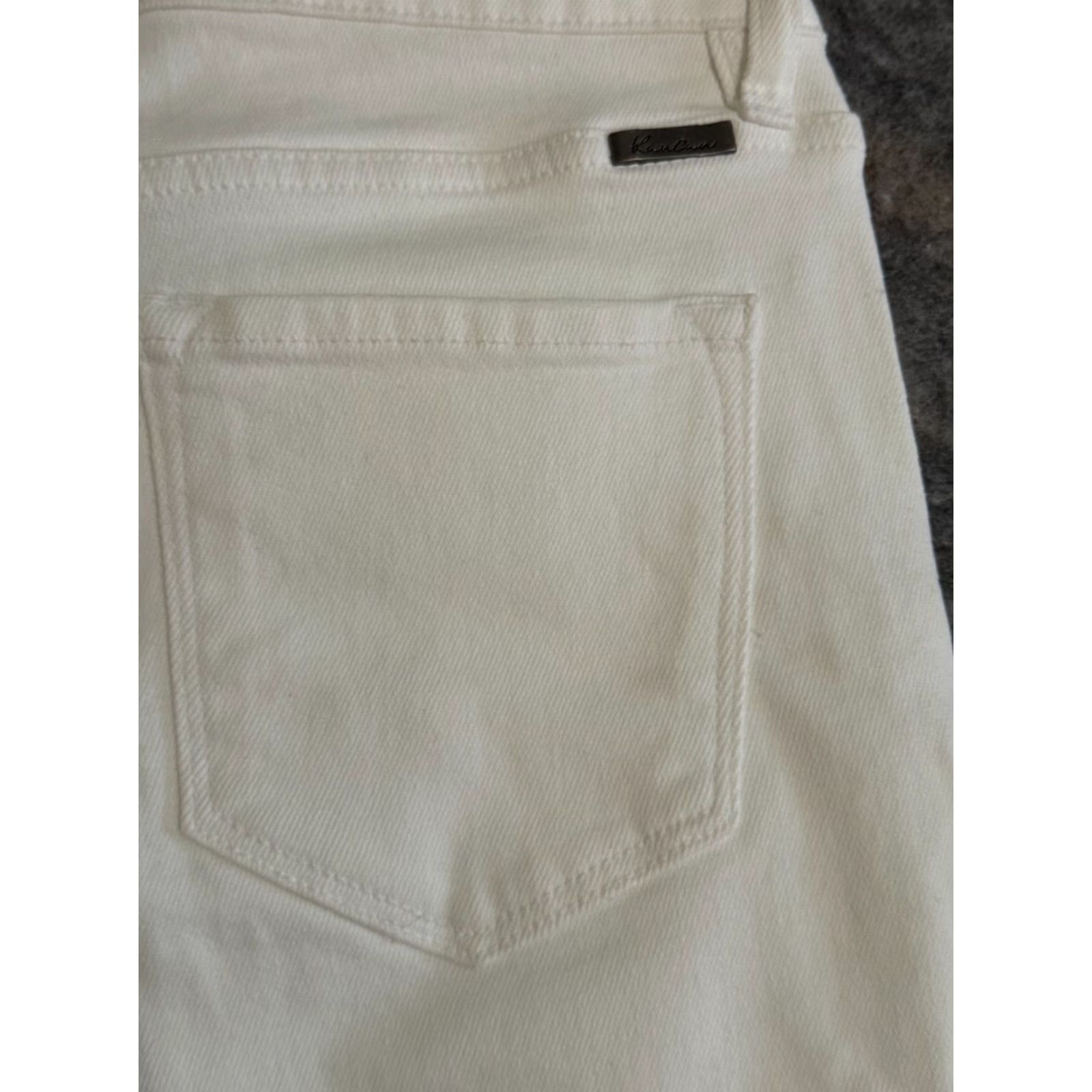 Vintage NWT KanCan Women Denim High Rise Ankle Skinny Pants White 11/29 Zip Closure Cotton Polyester Spandex Rayon Jeans Shoes?? Size 32" / US 10 / IT 46 - 6 Thumbnail