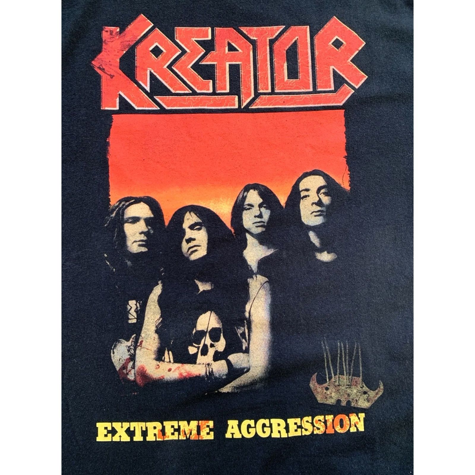 Gildan VINTAGE KREATOR EXTREME AGGRESSION ROCK BAND BLACK TEE T-SHIRT MEN'S SIZE L Size US L / EU 52-54 / 3 - 4 Thumbnail