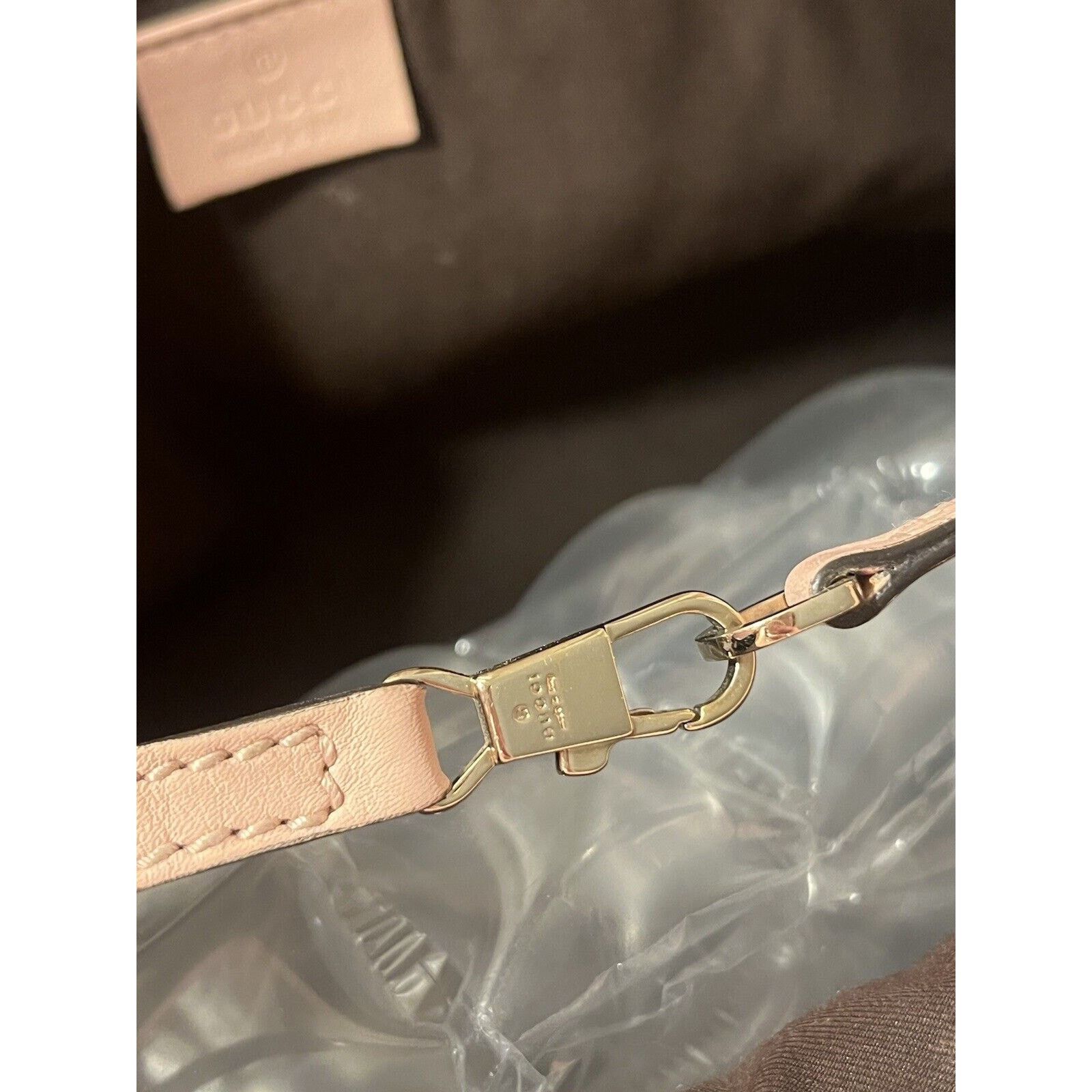 Gucci RARE Gucci PYTHON Handbag LARGE, Tan/pink. Size ONE SIZE - 7 Thumbnail