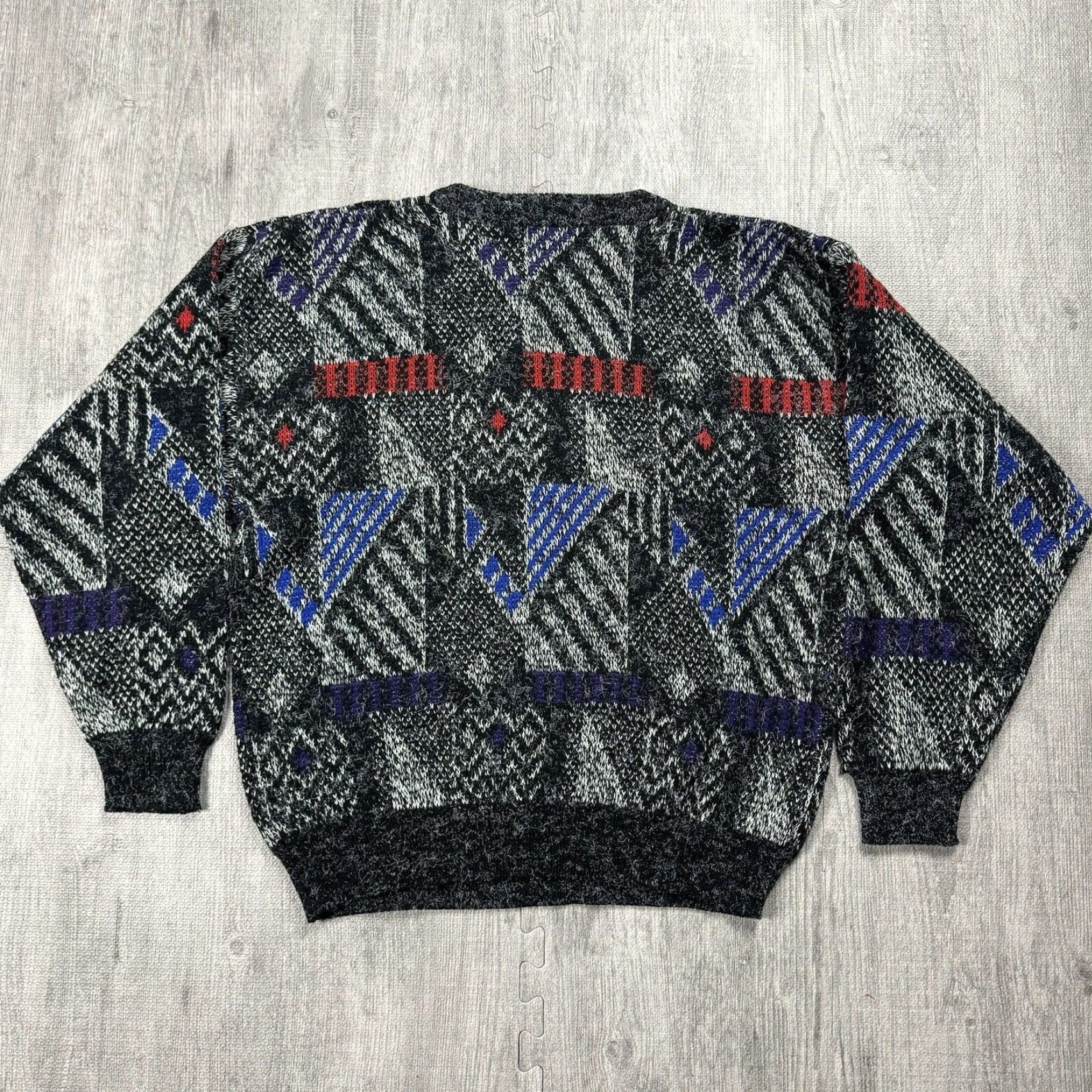 Etro VTG Robert Bruce Pullover Knit Sweater Mens Large Multicolor Fuzzy Geometric 90s Classic Knit Shirt? Size US L / EU 52-54 / 3 - 5 Thumbnail