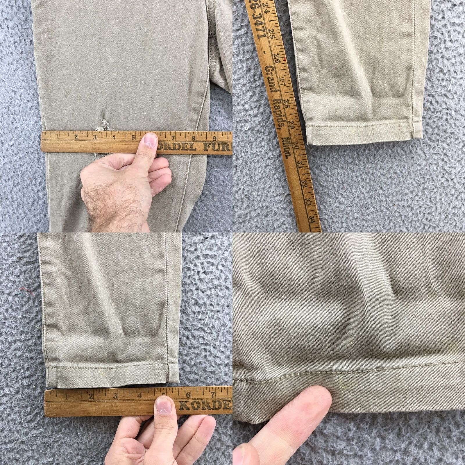 Vintage BKE Buckle Mollie Skinny Pants Women 26 Beige Distressed Mid Rise Zip Fly Casual Size 26" / US 2 / IT 38 - 8 Thumbnail