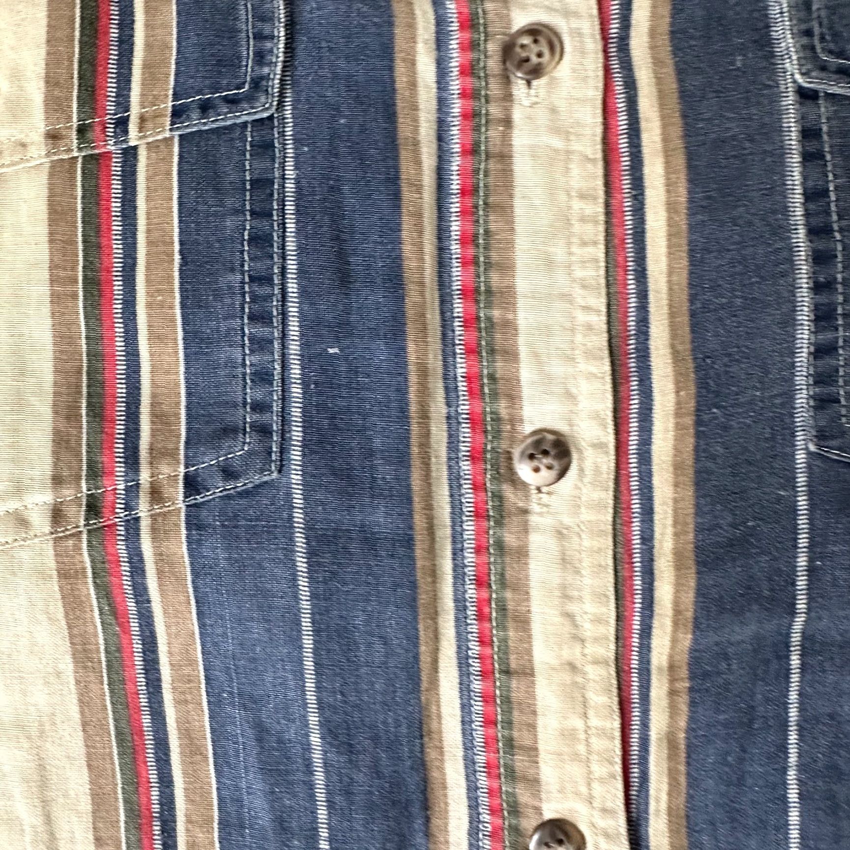 Bugle Boy VINTAGE Bugle Boy Shirt Womens M Blue White Striped Casual Button Up Size M / US 6-8 / IT 42-44 - 5 Thumbnail