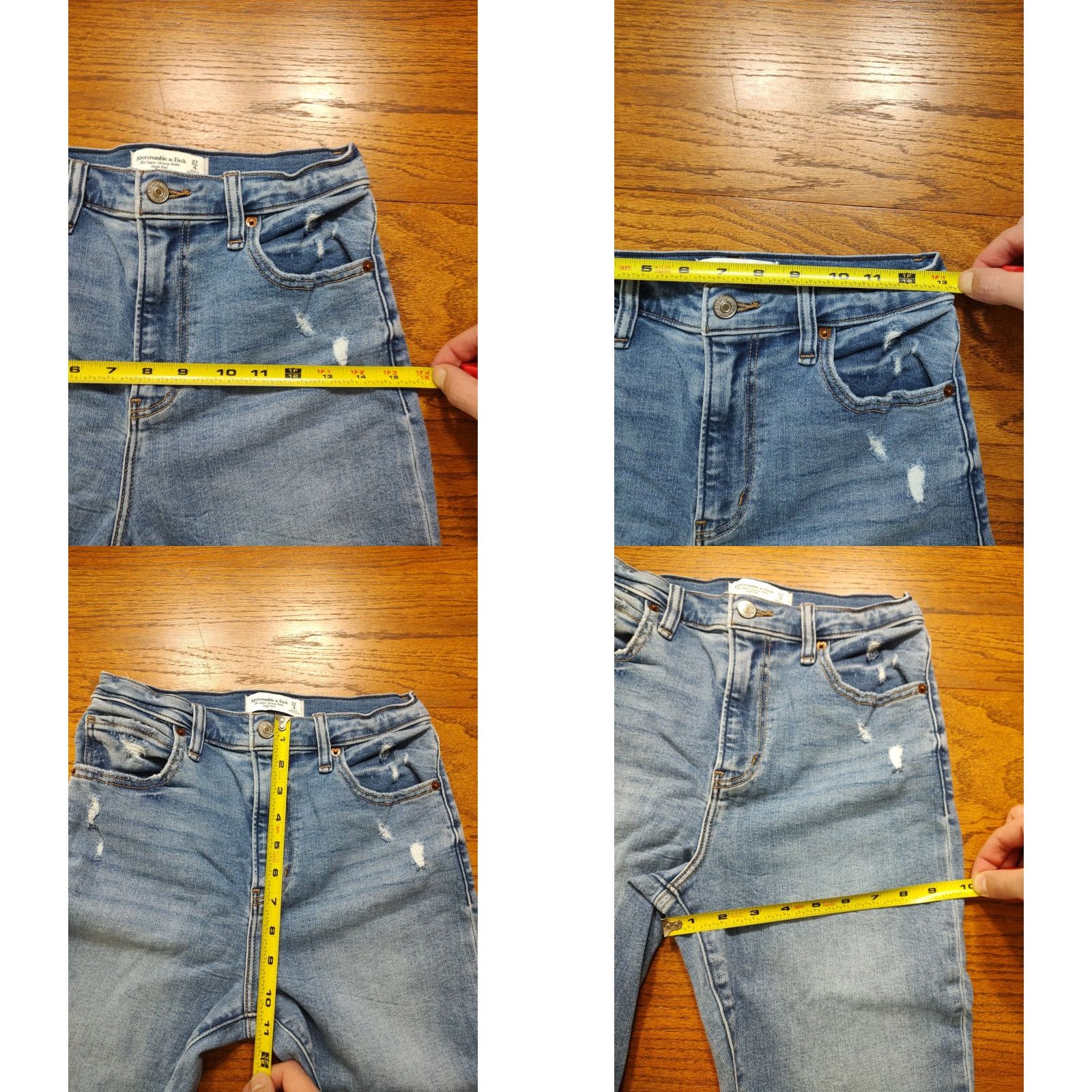 Abercrombie & Fitch Abercrombie & Fitch Jeans Womens 4/27 X 28 Inseam Super Skinny Ankle High Rise Size 27" / US 4 / IT 40 - 8 Thumbnail