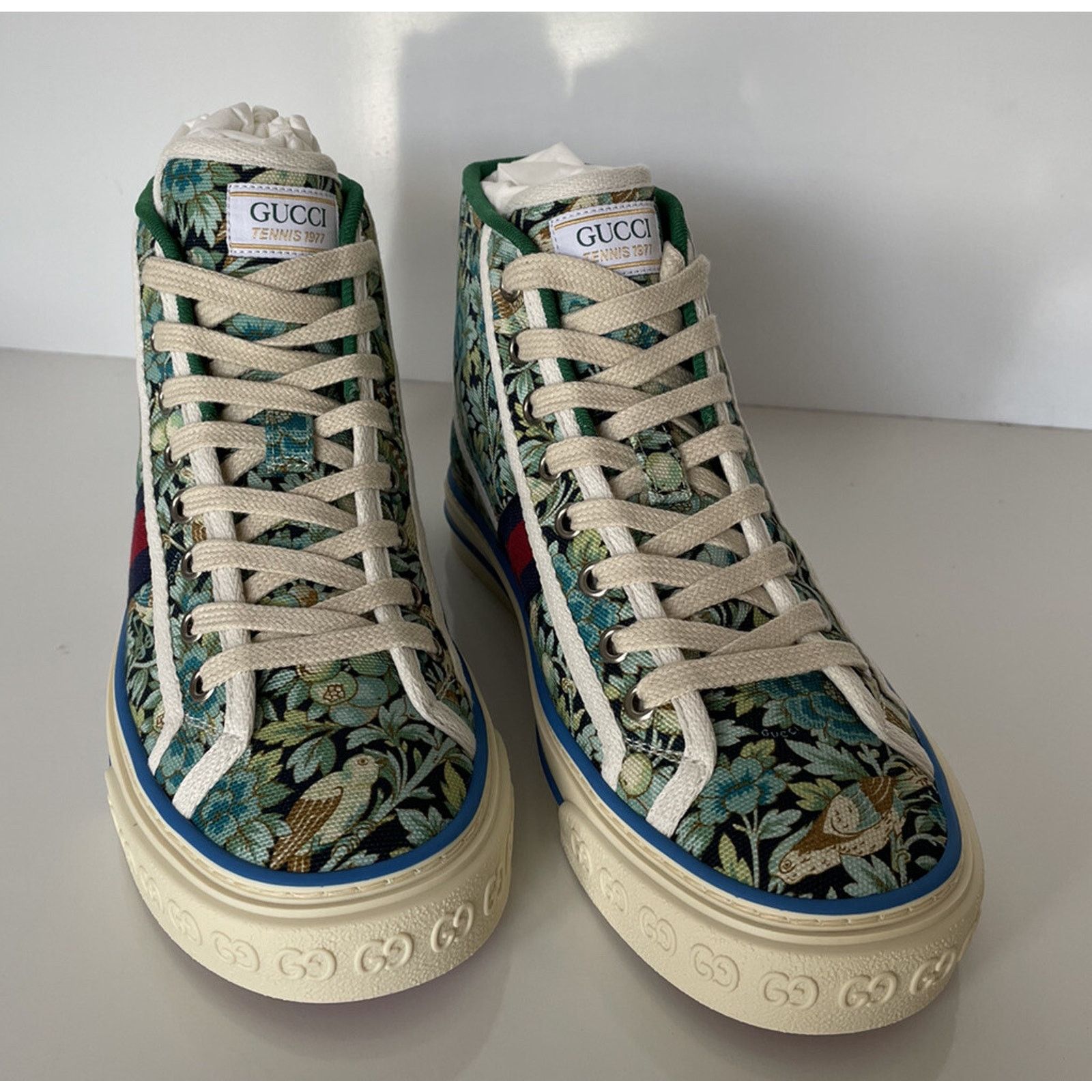 Gucci Gucci Floral Love Affair Tennis High-top Sneakers 6.5 627838 Size US 6.5 / IT 36.5 - 4 Thumbnail