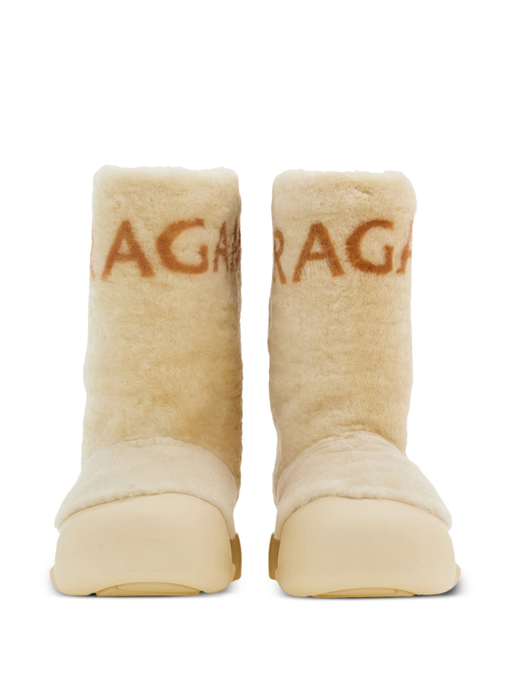 Salvatore Ferragamo o1s1rm0924 Shearling Ski Boots in Beige Size US 9.5 / IT 39.5 - 4 Thumbnail