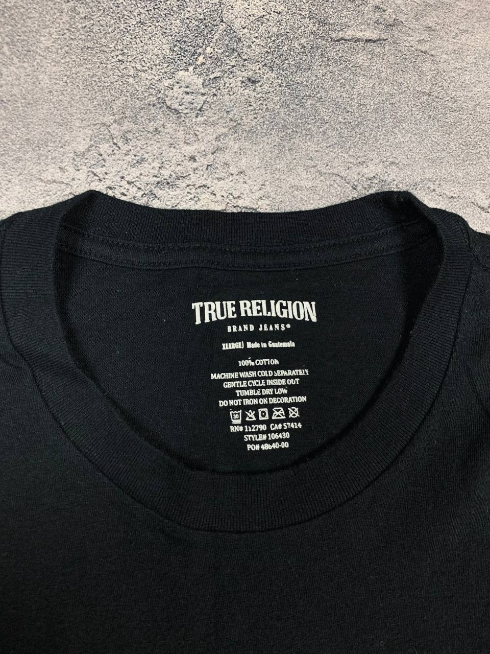 True Religion True Religion Black Tee XL Buddha Logo Large Back Graphic Size US XL / EU 56 / 4 - 7 Thumbnail