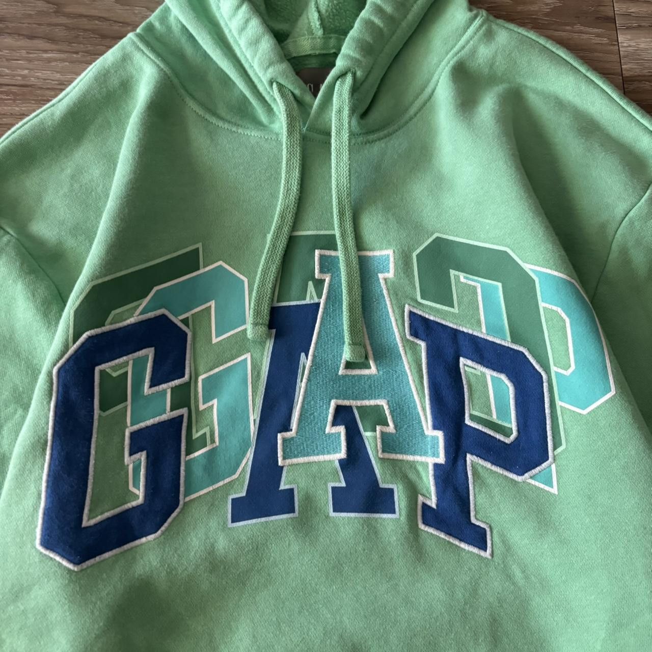 Gap Crazy Vintage Y2K/2000s Teal Gap Streetwear Skater Hoodie! Size L Size US L / EU 52-54 / 3 - 5 Thumbnail