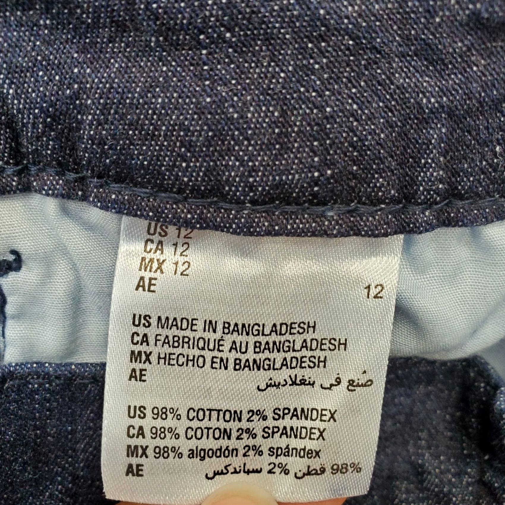 Vintage Karen Scott Womens Cropped Jeans Size 12 Blue Dark Wash Ankle Button Wide Leg Denim Jeans Size 34" / US 12 / IT 48 - 5 Thumbnail