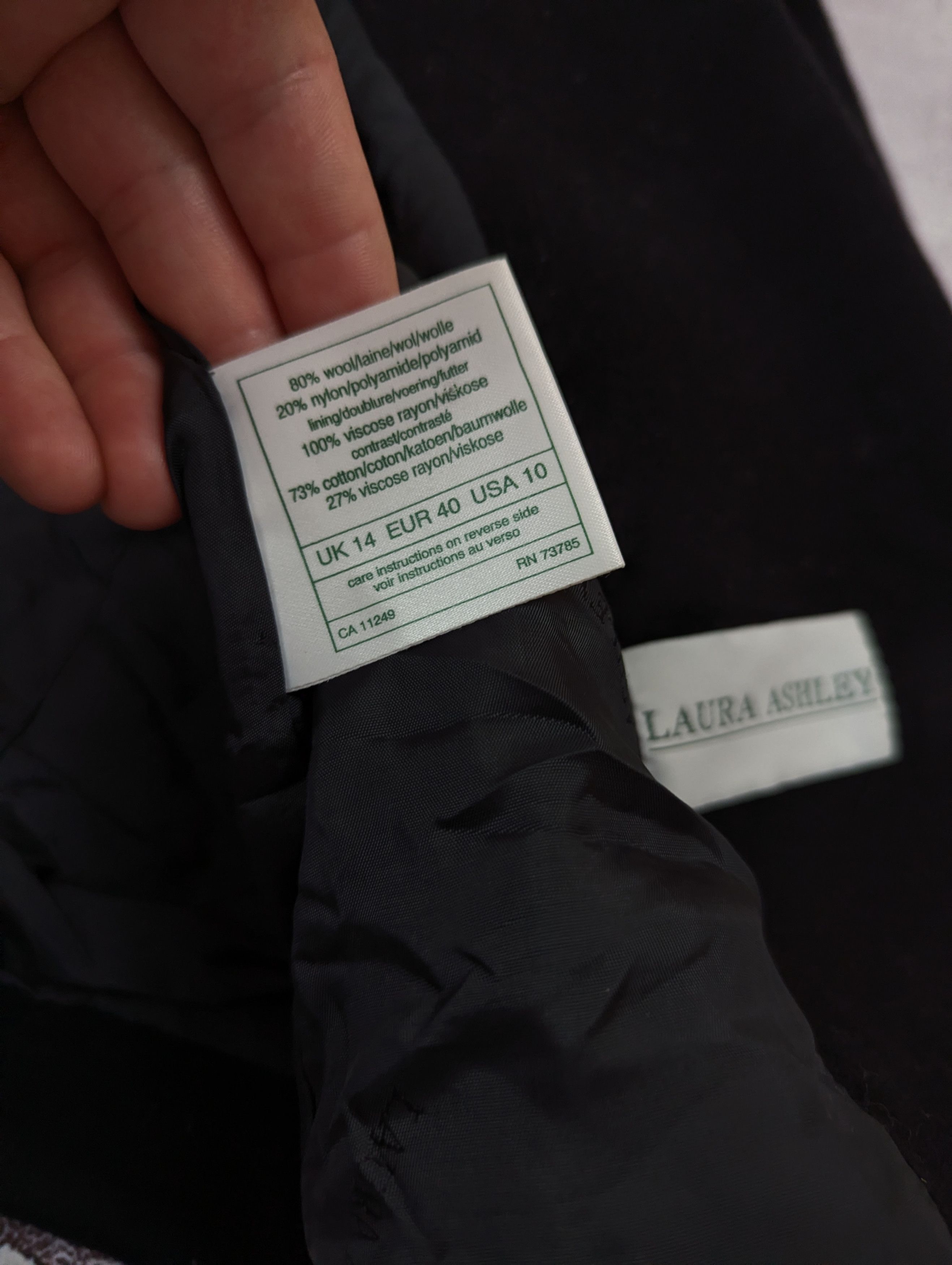 Laura Ashley Laura Ashley Vintage Black Cropped Wool Blazer Jacket Size L / US 10 / IT 46 - 12 Thumbnail
