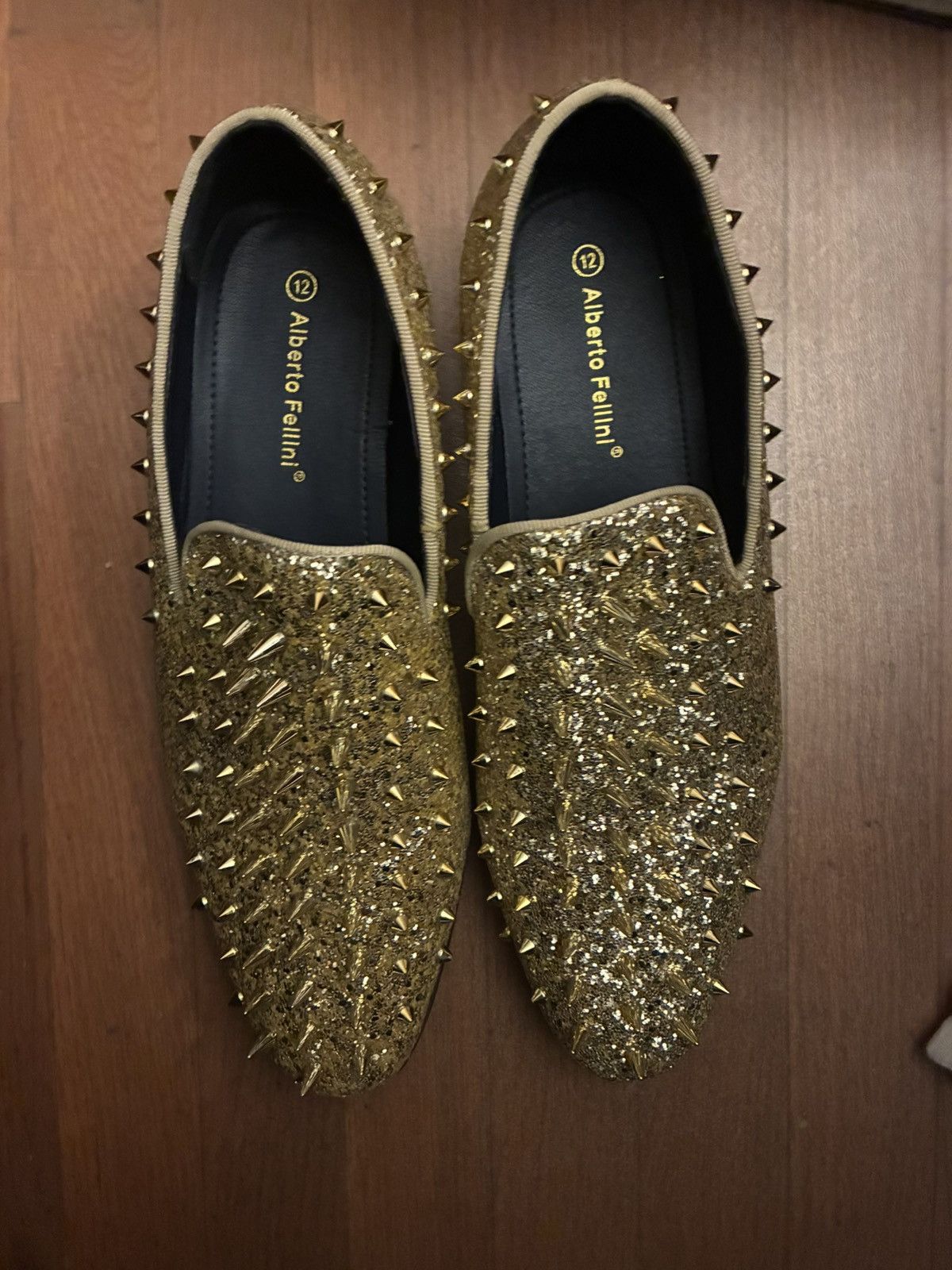 Other Gold Spiked loafers - Size 12 #spikedshoes Size US 12 / EU 45 - 1 Thumbnail