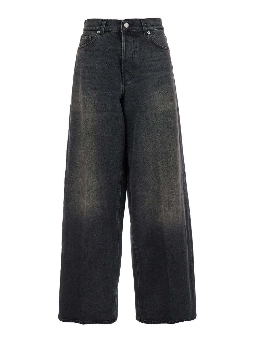 Haikure 'Bethany' Grey Jeans with Logo Patch on the Rear and Wide Leg in Denim Woman Size 24" / US 00 / IT 34 - 1 Thumbnail