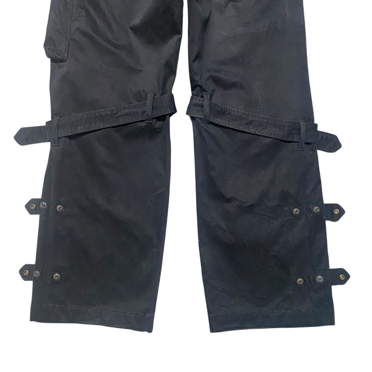 Tete Homme TETE HOMME Black Moleskin Bondage Cargo Pants Size US 32 / EU 48 - 12 Thumbnail
