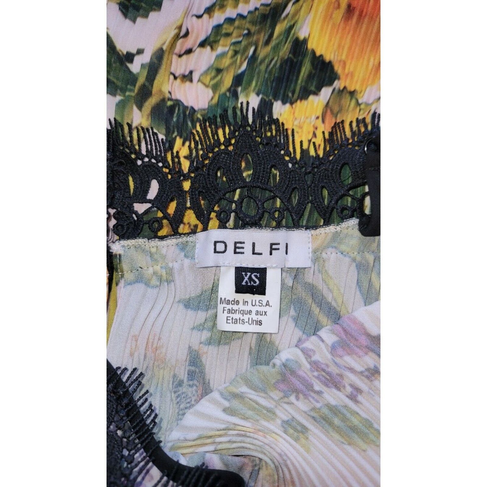 Anthropologie New Anthropologie x Delfi Sunglow Pleated Floral Slip Dress Size XS / US 0-2 / IT 36-38 - 5 Thumbnail