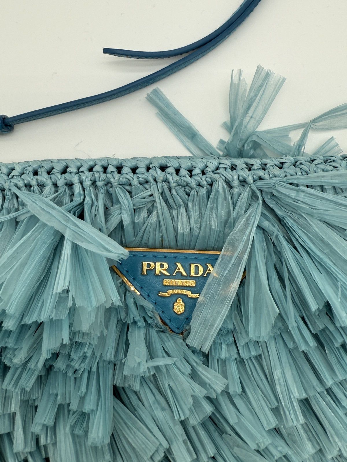 Prada Prada Blue Fringed Clutch Bag Size ONE SIZE - 6 Thumbnail