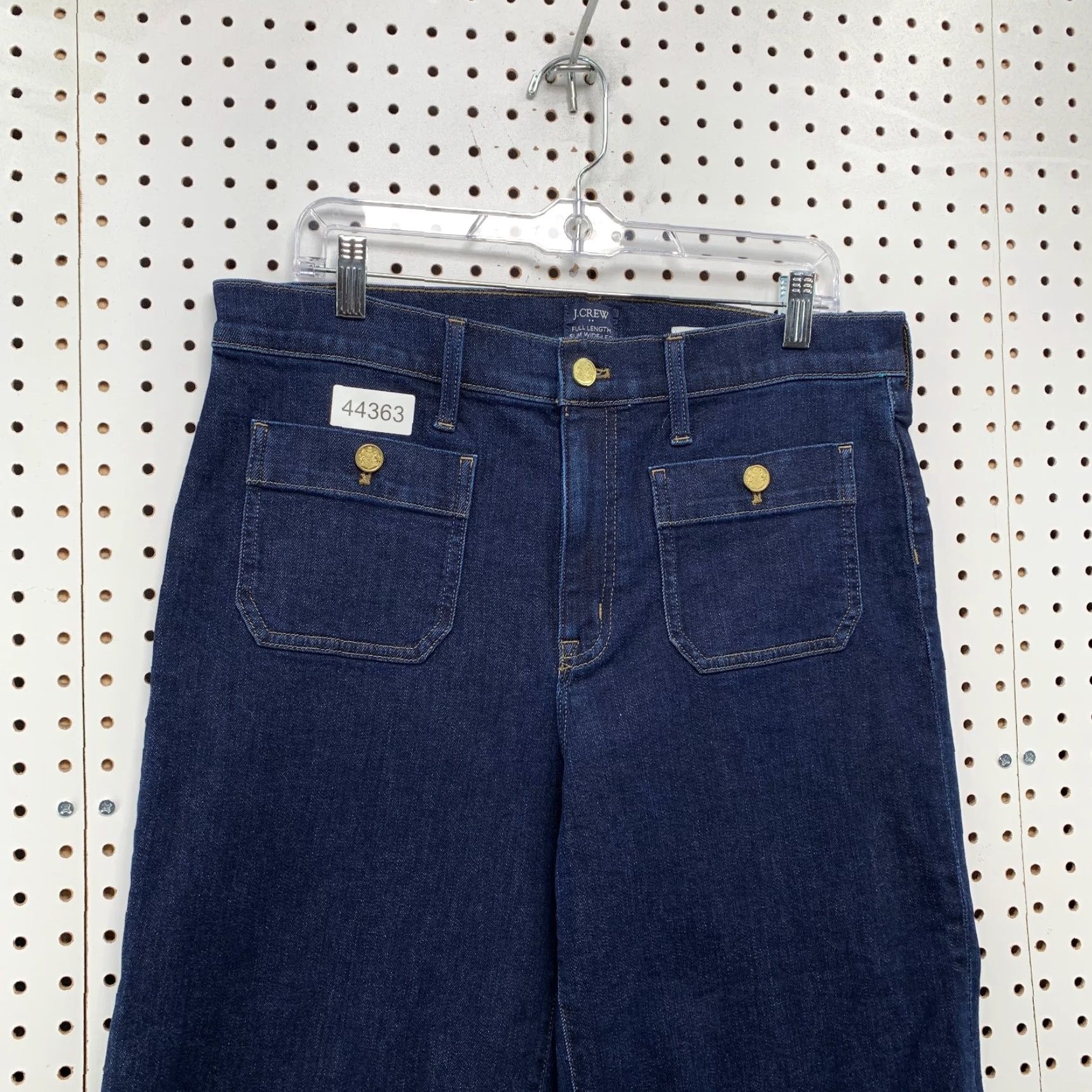 J.Crew J.CREW Sailor Denim Jeans Womens 31 Blue Slim Wide Leg Premium Edition 35x30 Size 24" / US 00 / IT 34 - 4 Thumbnail