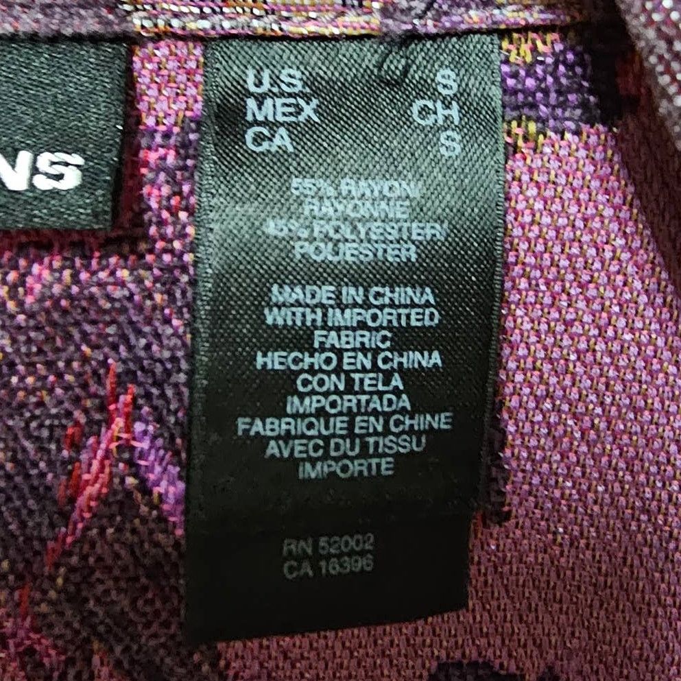 DKNY DKNY Womens Purple/Pink Brocade Tapestry Floral Jacket Small Size S / US 4 / IT 40 - 8 Thumbnail
