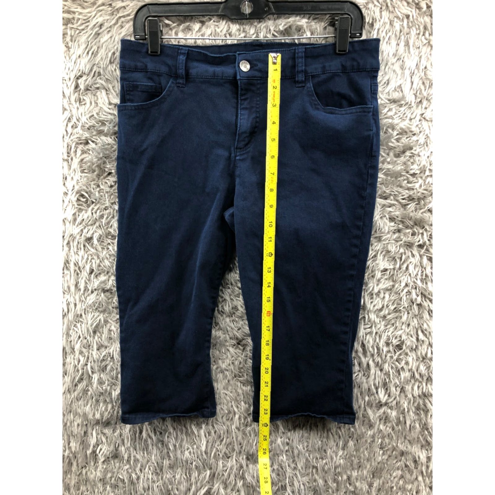 Chaps Chaps Chino Capri Pants Mid Rise Blue Size 10 Womens Capri Pants Elastic Waist Pockets Straight Leg Modern Womens Size 32" / US 10 / IT 46 - 4 Thumbnail