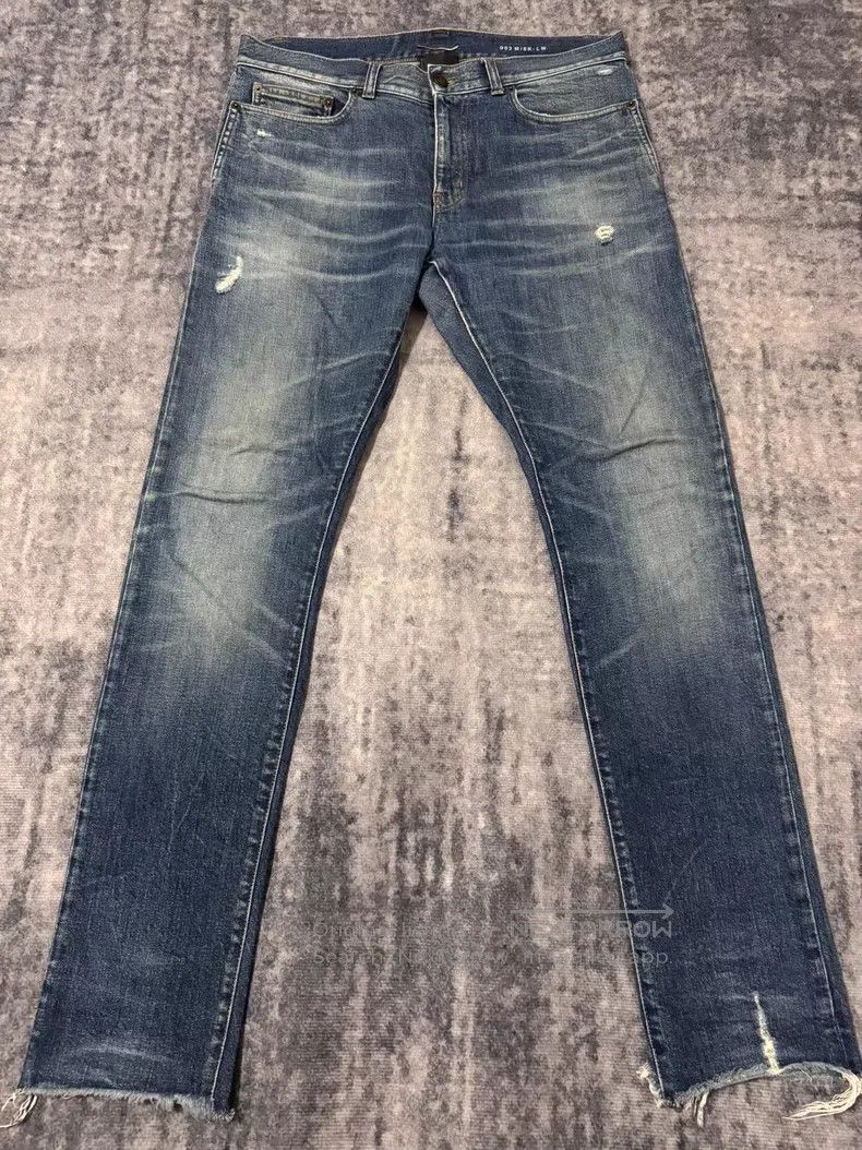 Saint Laurent Paris Saint Laurent Paris Light Blue Ghost Claw Distressed Fring Size US 32 / EU 48 - 1 Thumbnail