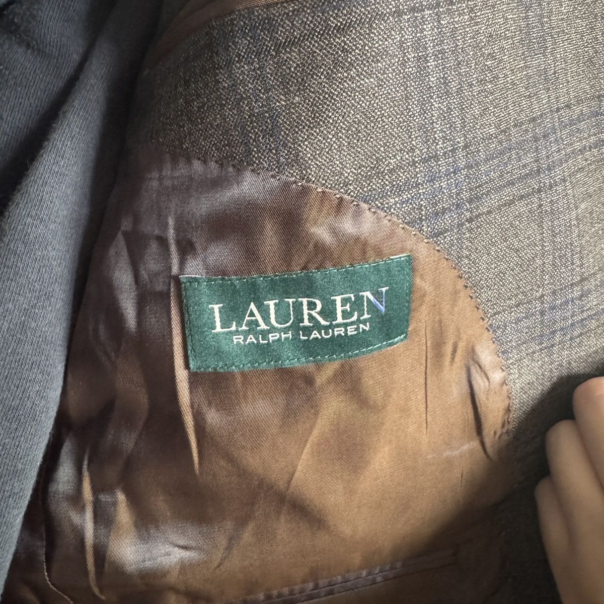 Lauren Ralph Lauren Lauren Ralph Lauren Brown Checkered Wool Blazer - 42R Size 42R - 5 Thumbnail