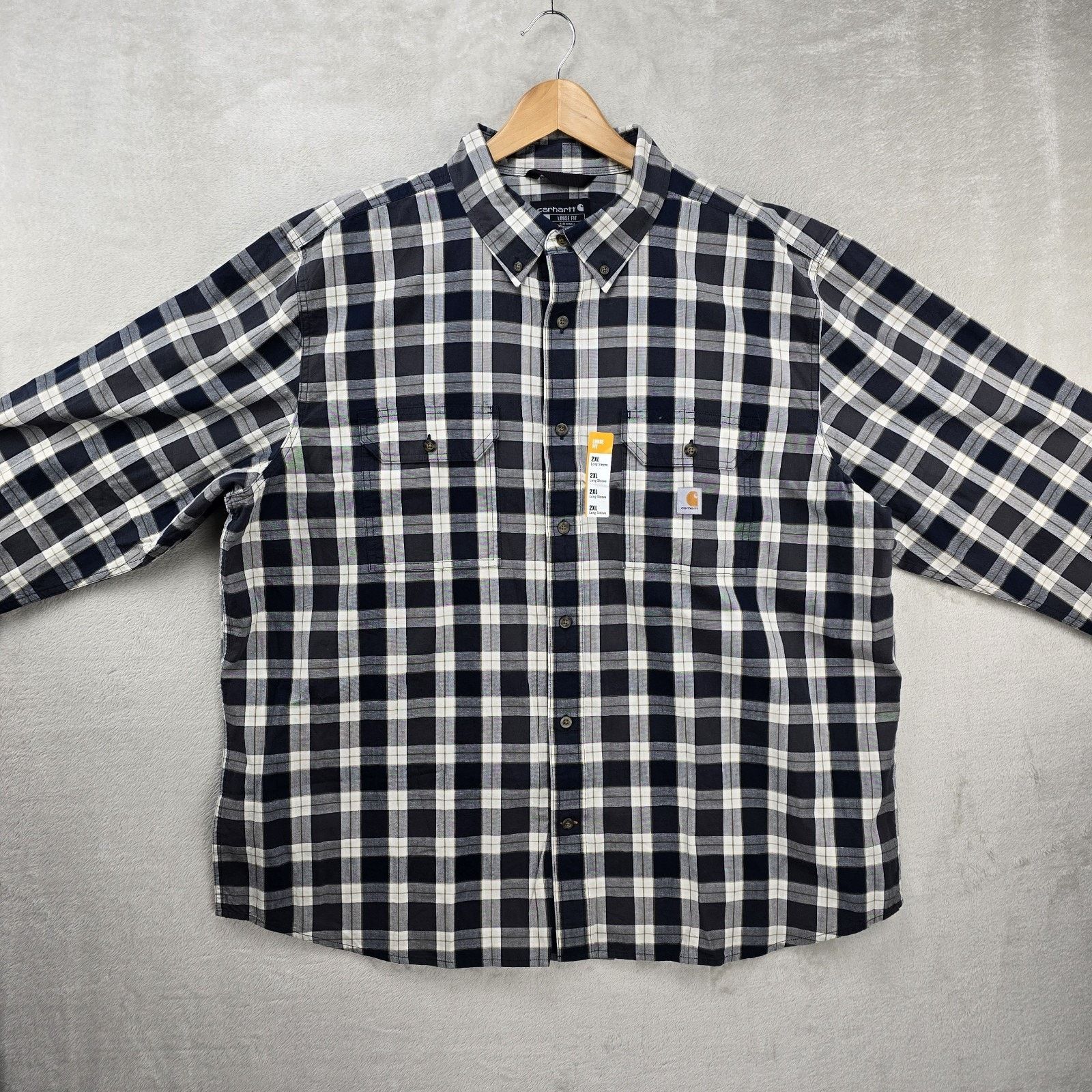 Carhartt Carhartt Loose Fit Long Sleeve Button-Up Shirt Men XXL Plaid Size US XXL / EU 58 / 5 - 2 Thumbnail
