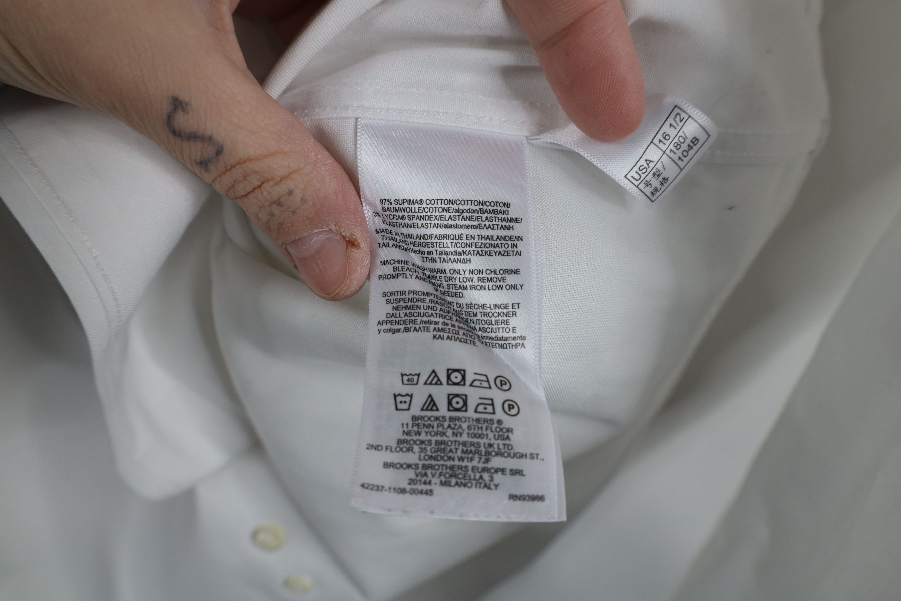 Brooks Brothers × Vintage Vintage 90s Brooks Brothers Cotton Button Down Shirt White Size US M / EU 48-50 / 2 - 9 Thumbnail