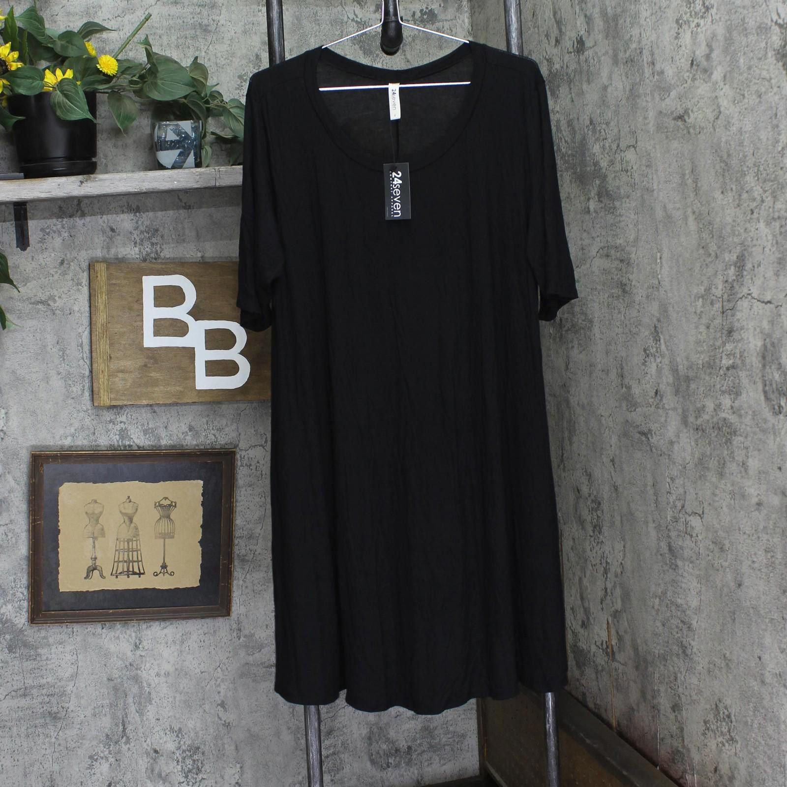 Other Nwt 24seven Comfort Apparel Sleeve Plus Size Top Black 1x Size XL / US 12-14 / IT 48-50 - 1 Thumbnail