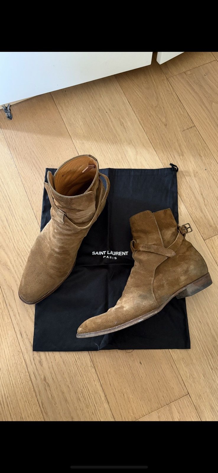 Saint Laurent Paris Saint Laurent suede johdpur boots Size US 11.5 / EU 44-45 - 1 Thumbnail