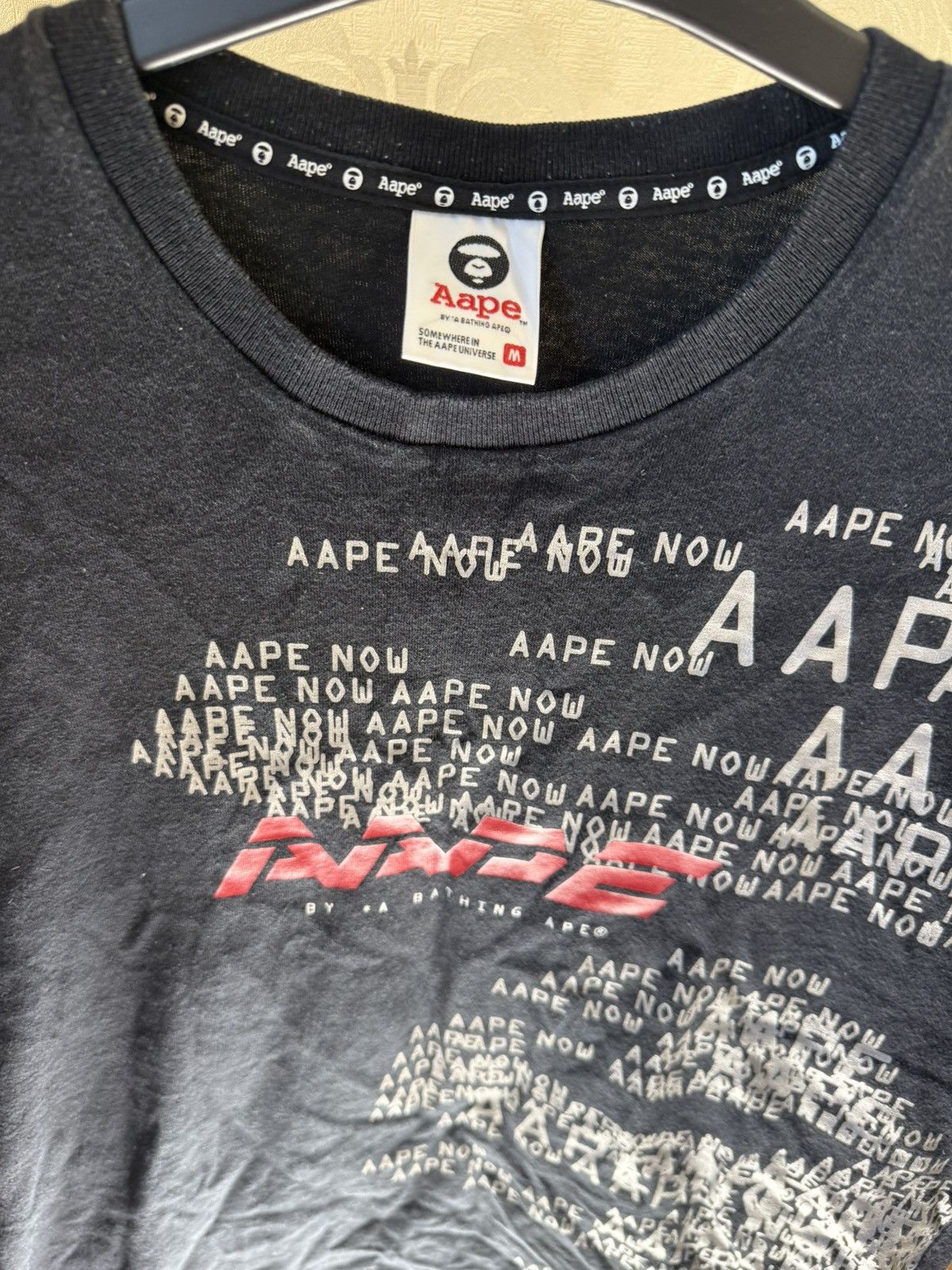 Aape AAPE BLACK T-SHIRT GRAPHIC PRINT STREETWEAR STYLE SIZE M Size US M / EU 48-50 / 2 - 2 Thumbnail