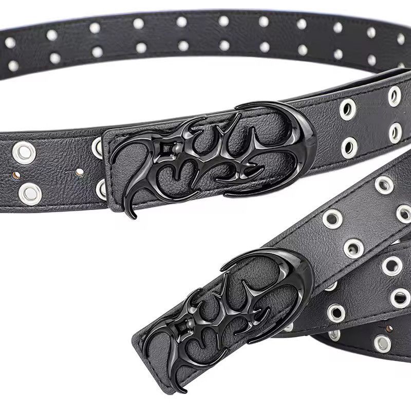Other Classic Special Shaped Hollow Buckle PU Leather Belt Size 32 - 3 Thumbnail